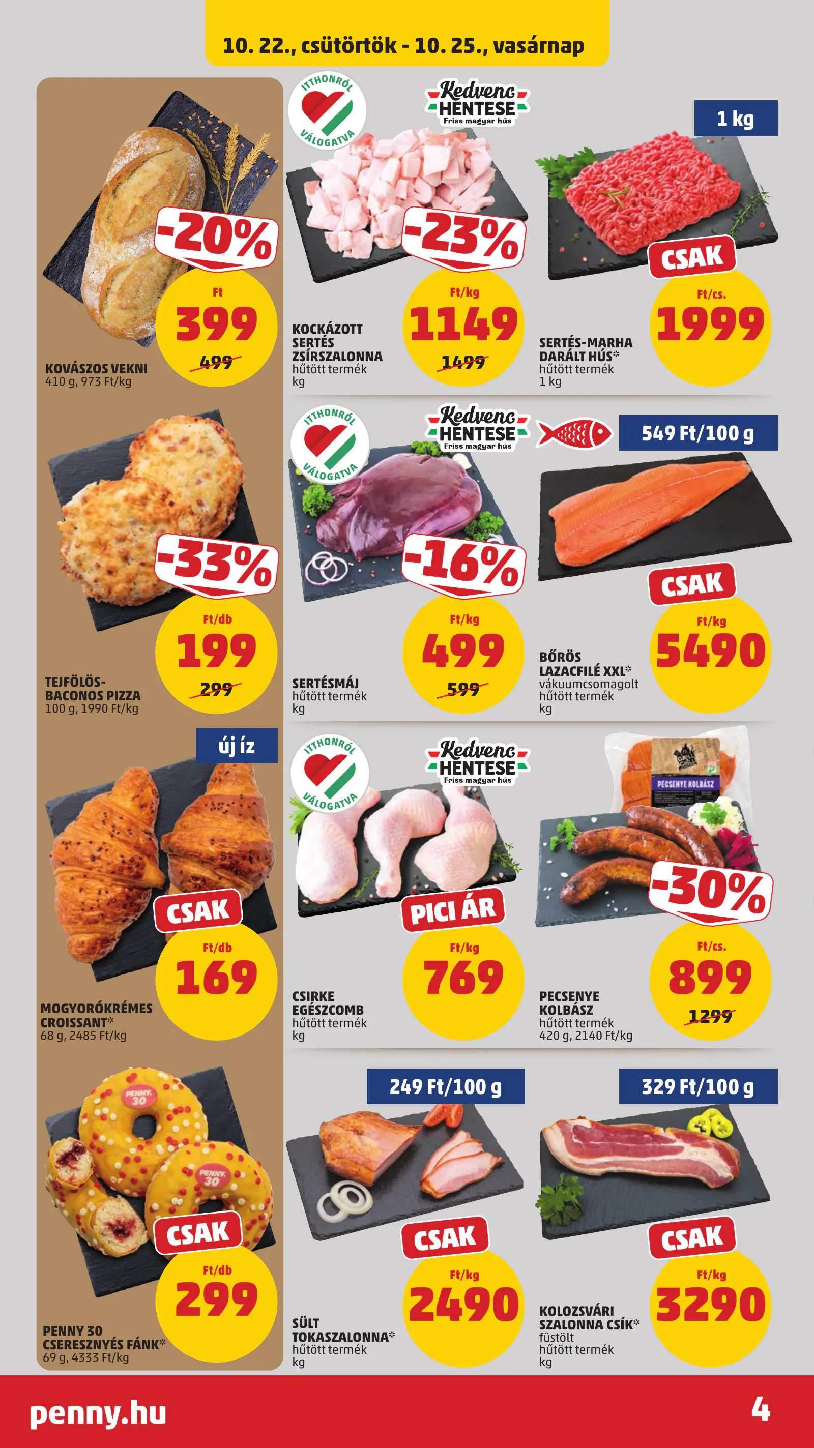 Penny Market 43. heti reklámújság, 6. oldal (okt. 22–28.)