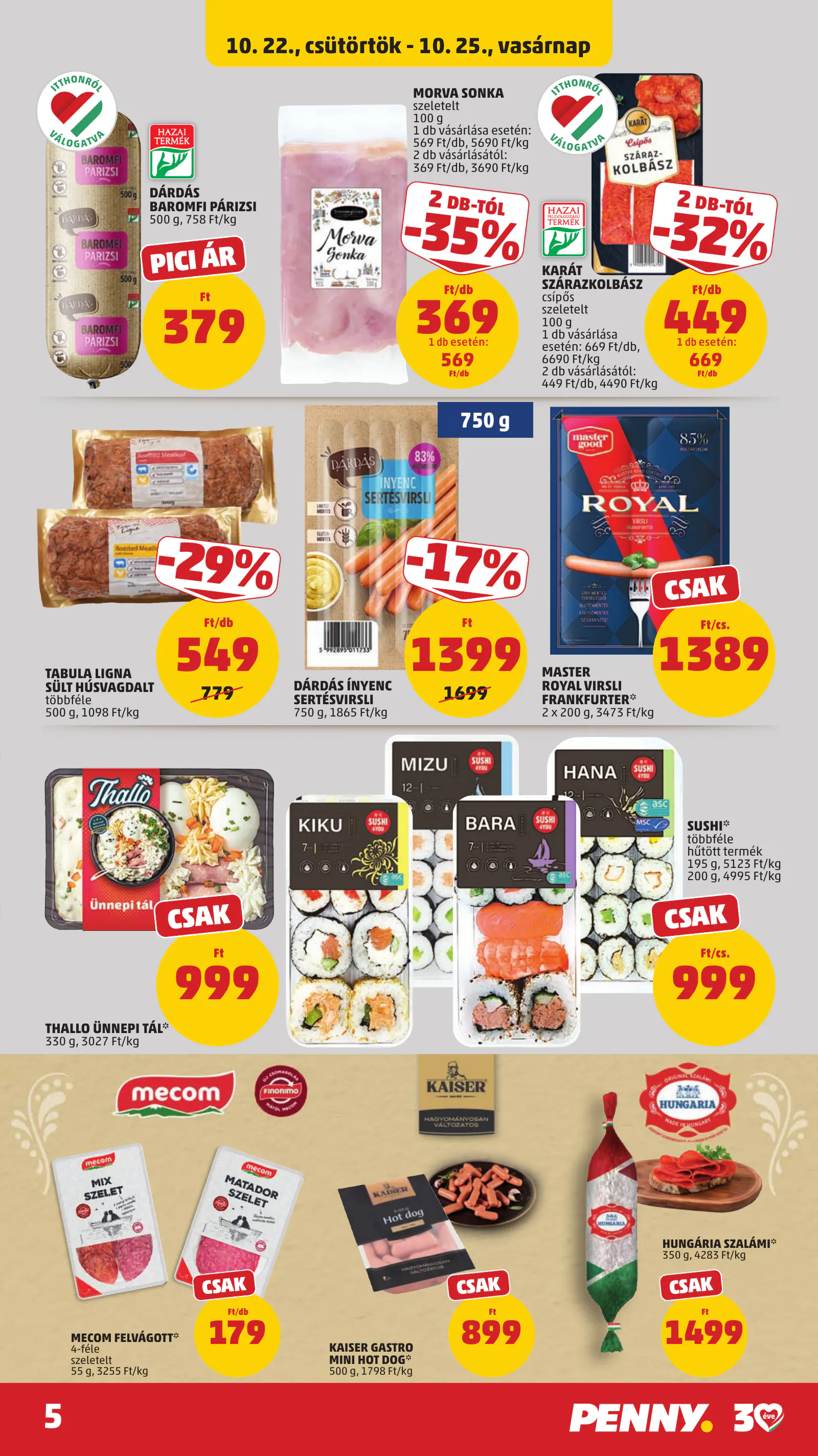 Penny Market 43. heti reklámújság, 7. oldal (okt. 22–28.)