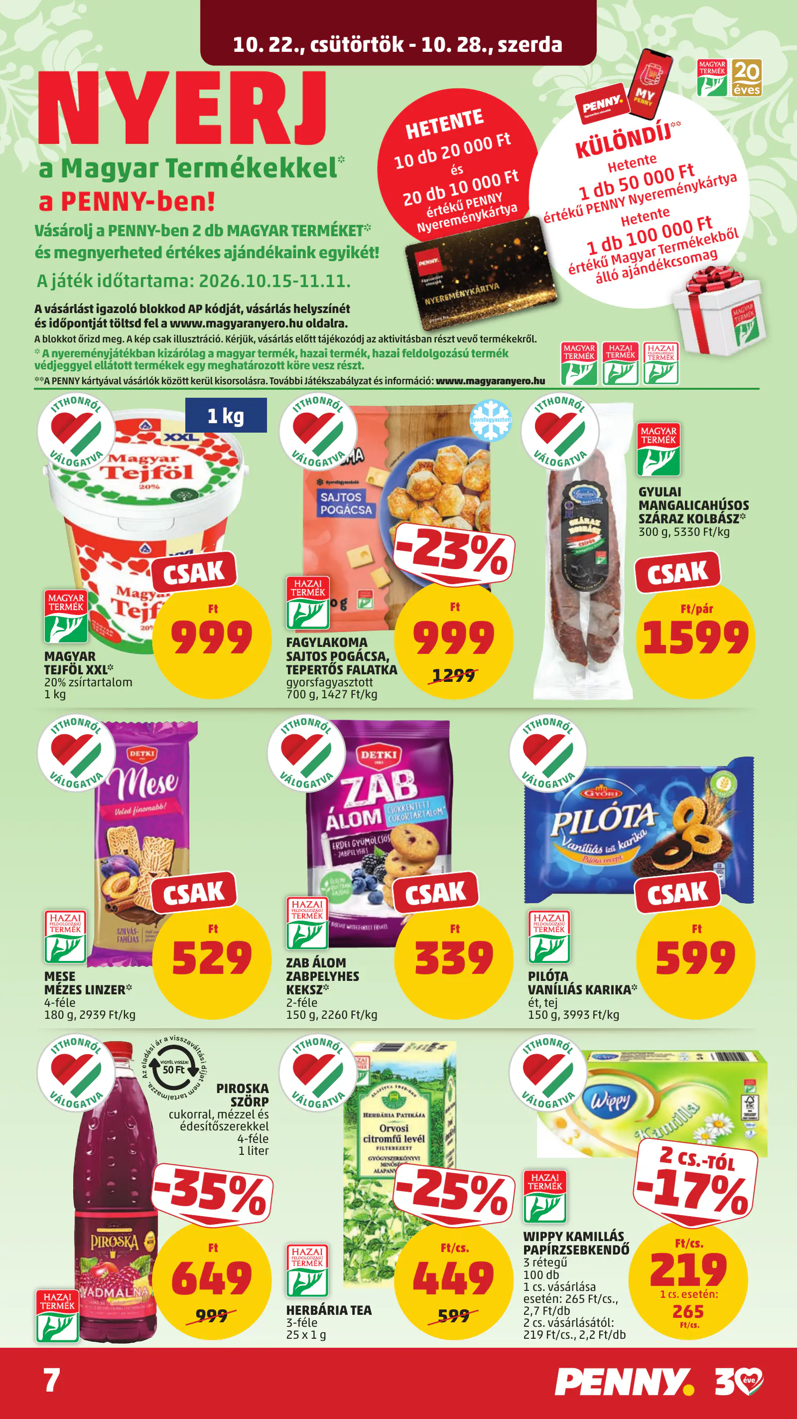 Penny Market 43. heti reklámújság, 9. oldal (okt. 22–28.)