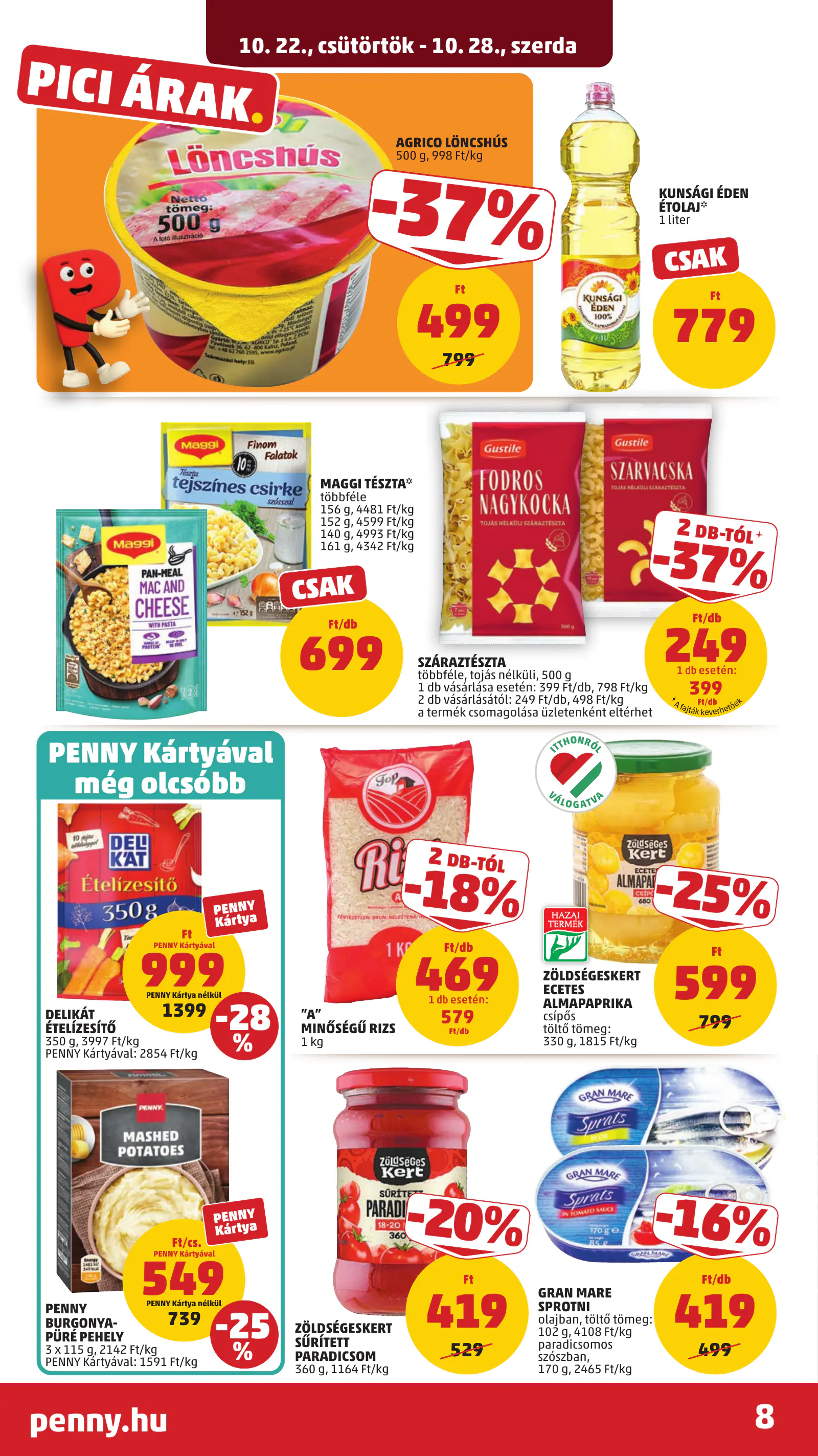 Penny Market 43. heti reklámújság, 10. oldal (okt. 22–28.)
