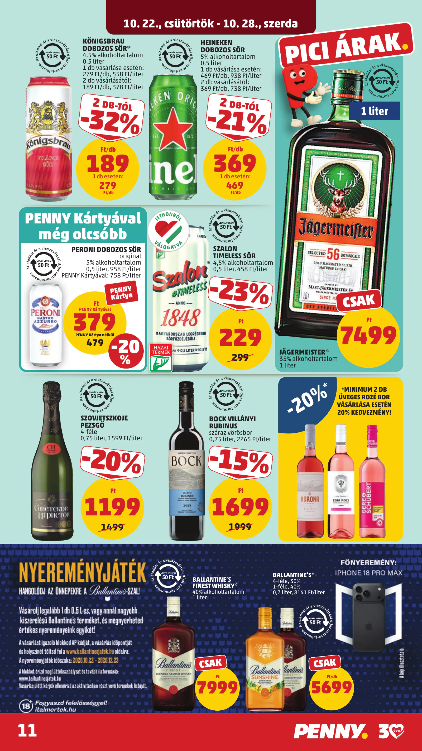 Penny Market 43. heti reklámújság, 15. oldal (okt. 22–28.)