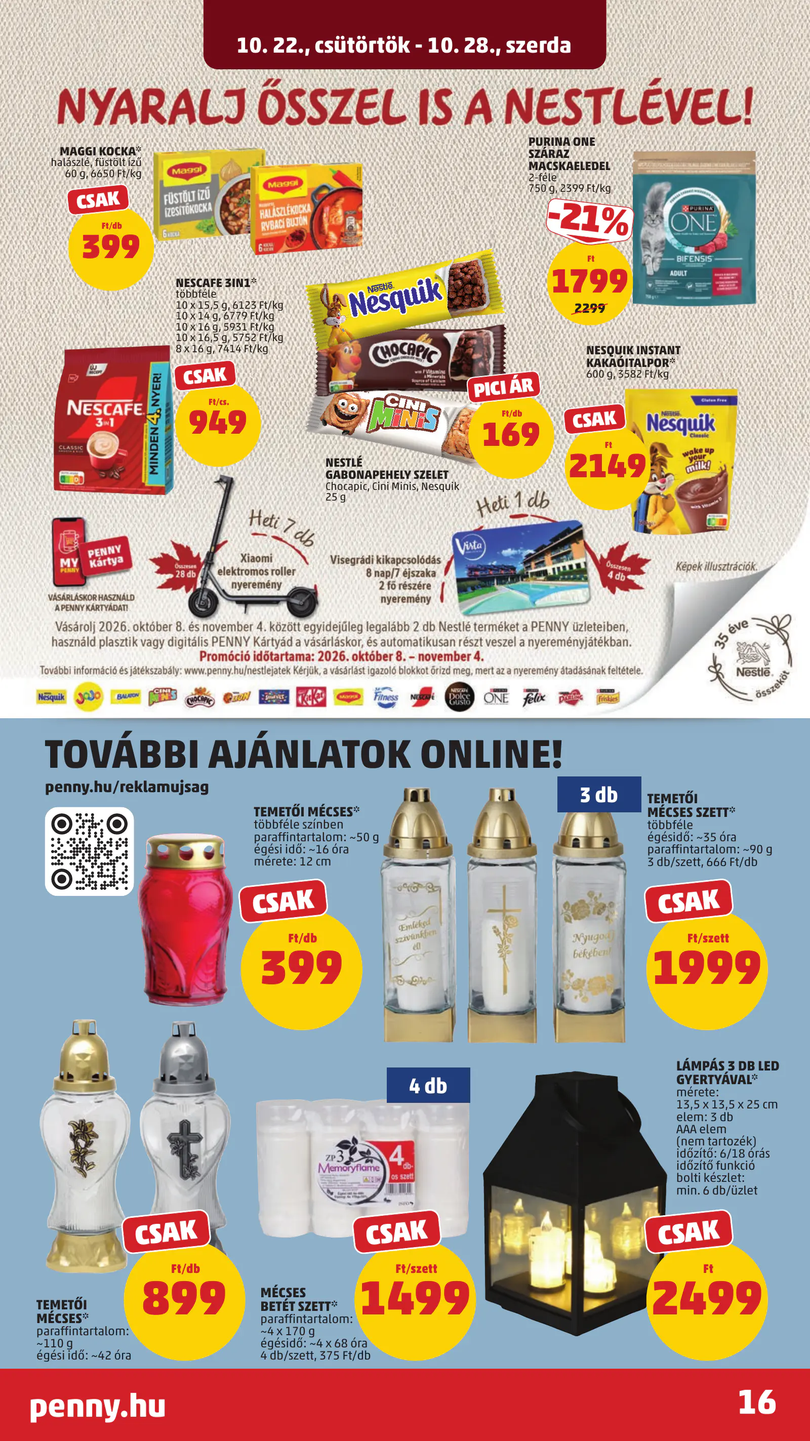 Penny Market 43. heti reklámújság, 20. oldal (okt. 22–28.)