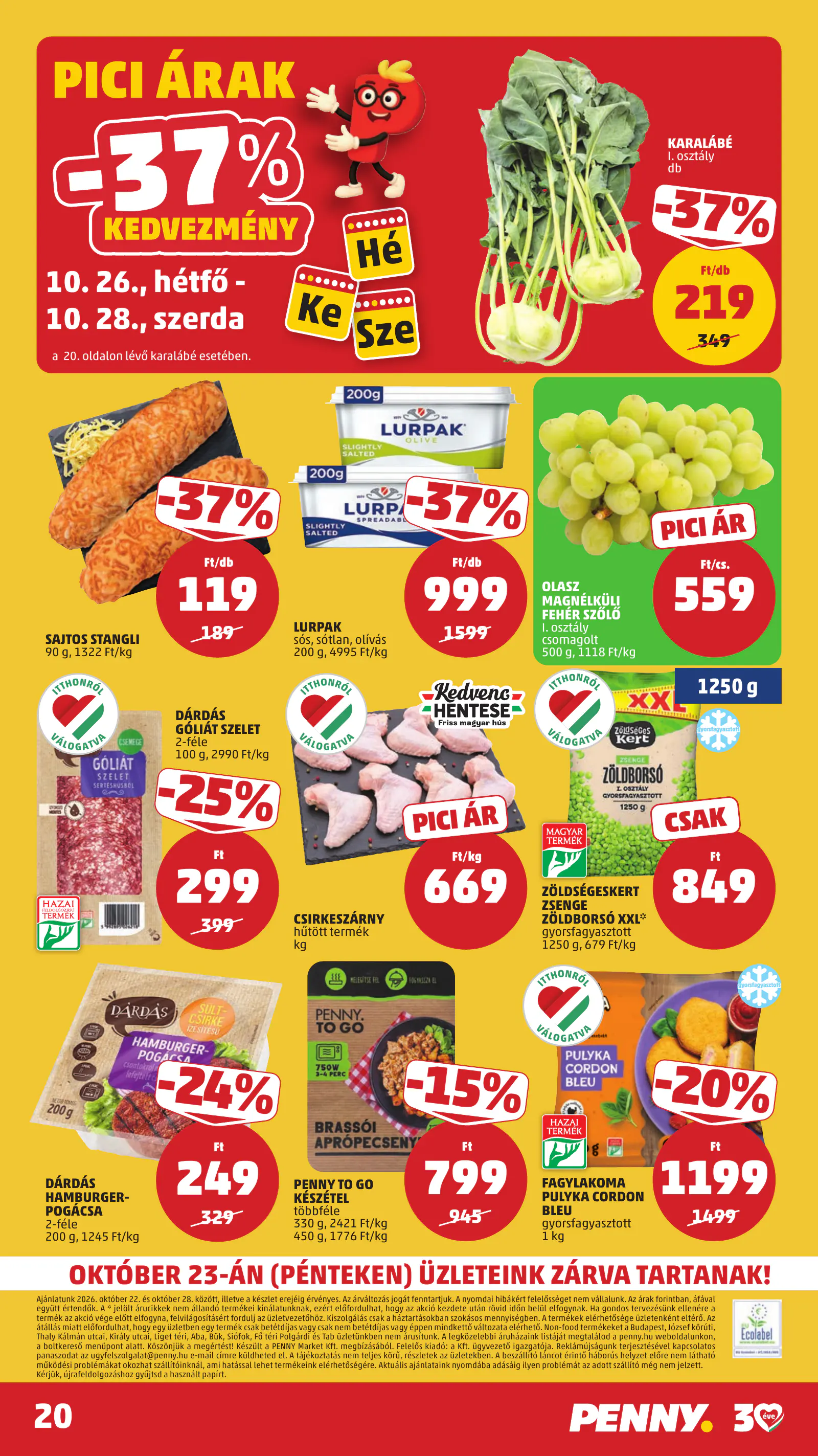 Penny Market 43. heti reklámújság, 24. oldal (okt. 22–28.)
