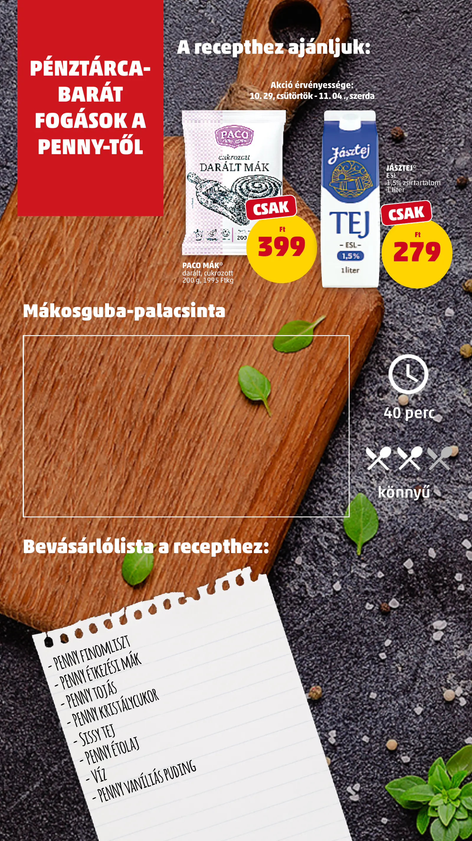 Penny Market 44. heti reklámújság, 12. oldal (okt. 29. – nov. 4.)