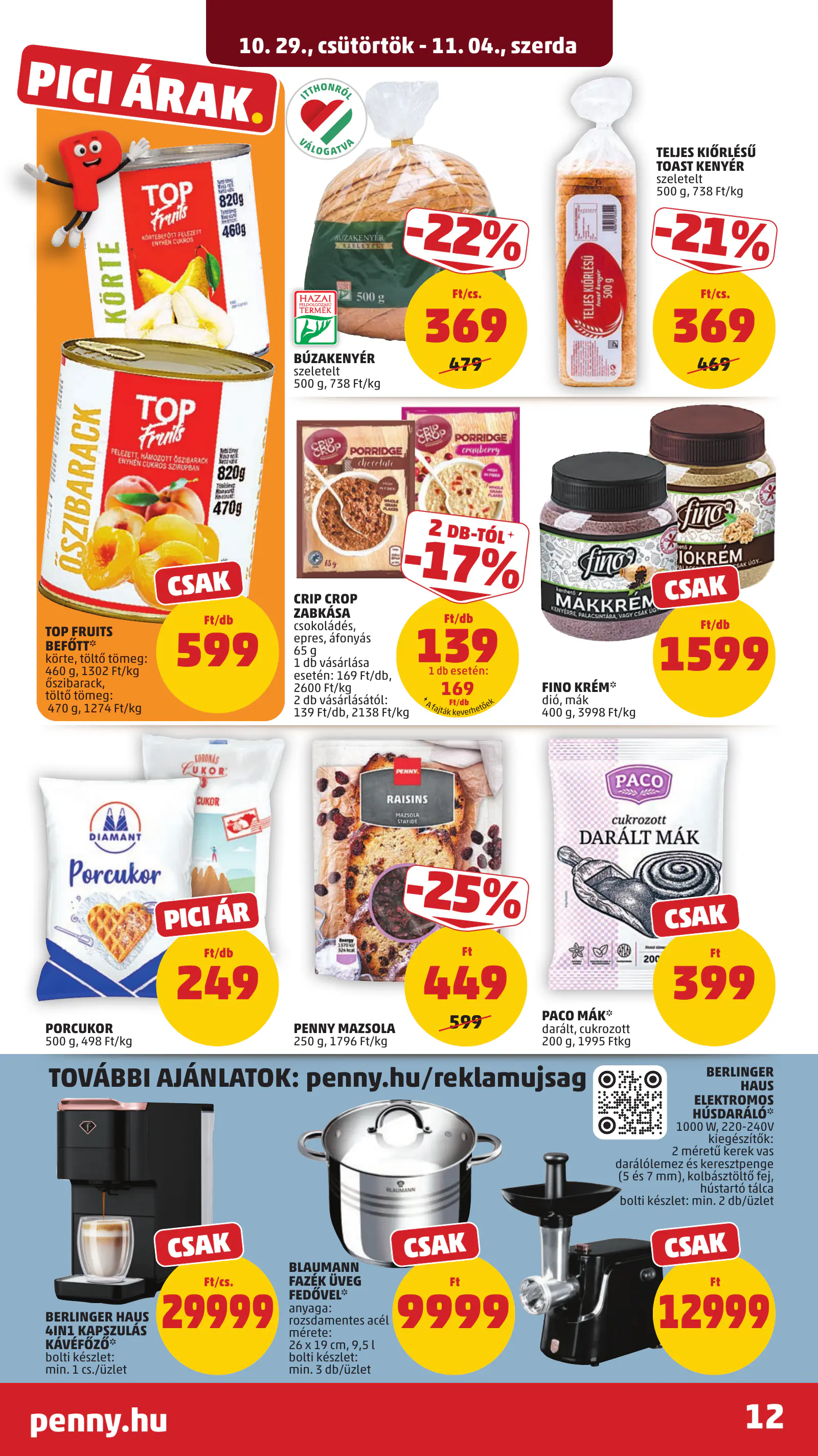 Penny Market 44. heti reklámújság, 16. oldal (okt. 29. – nov. 4.)