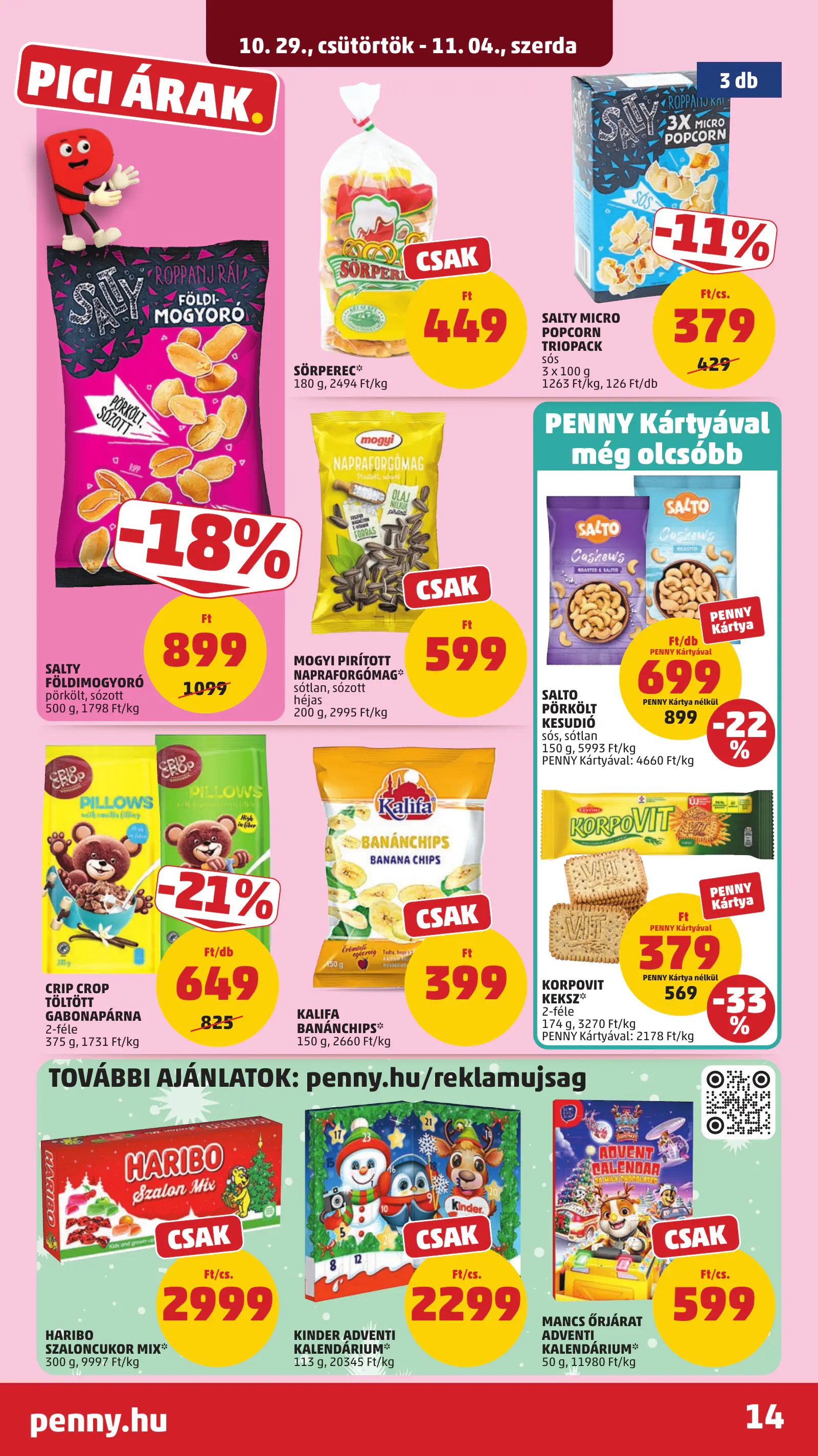 Penny Market 44. heti reklámújság, 18. oldal (okt. 29. – nov. 4.)