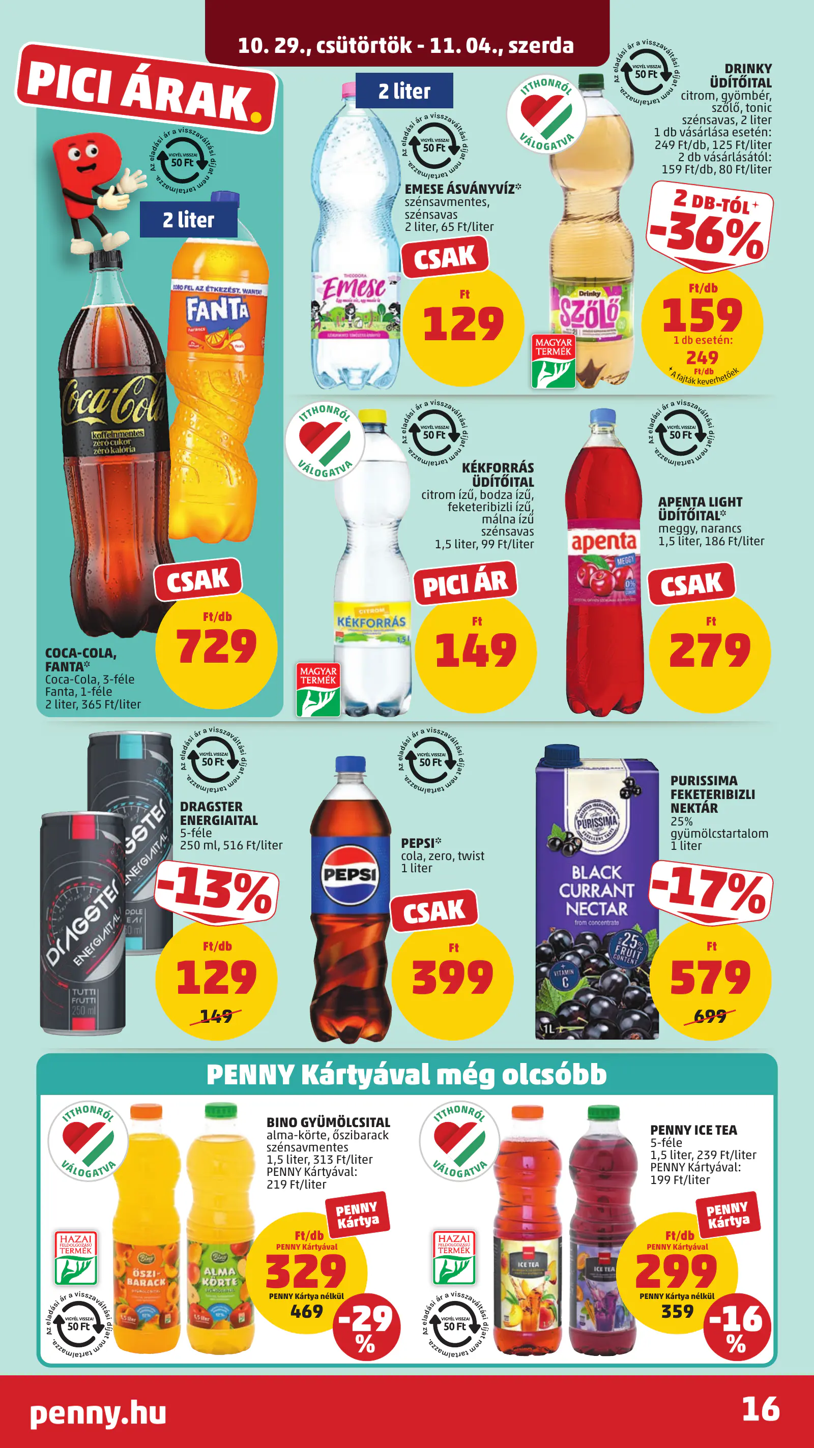 Penny Market 44. heti reklámújság, 20. oldal (okt. 29. – nov. 4.)