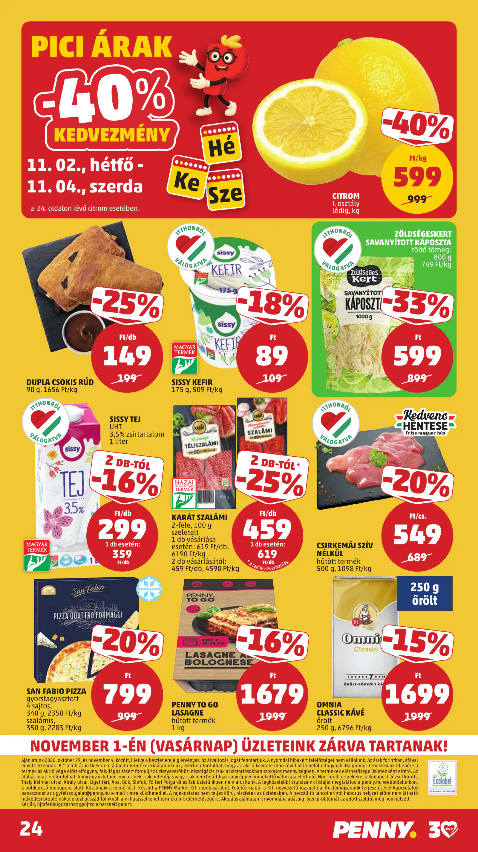 Penny Market 44. heti reklámújság, 28. oldal (okt. 29. – nov. 4.)