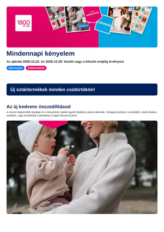 Pepco akciós újság – okt. 22–28.
