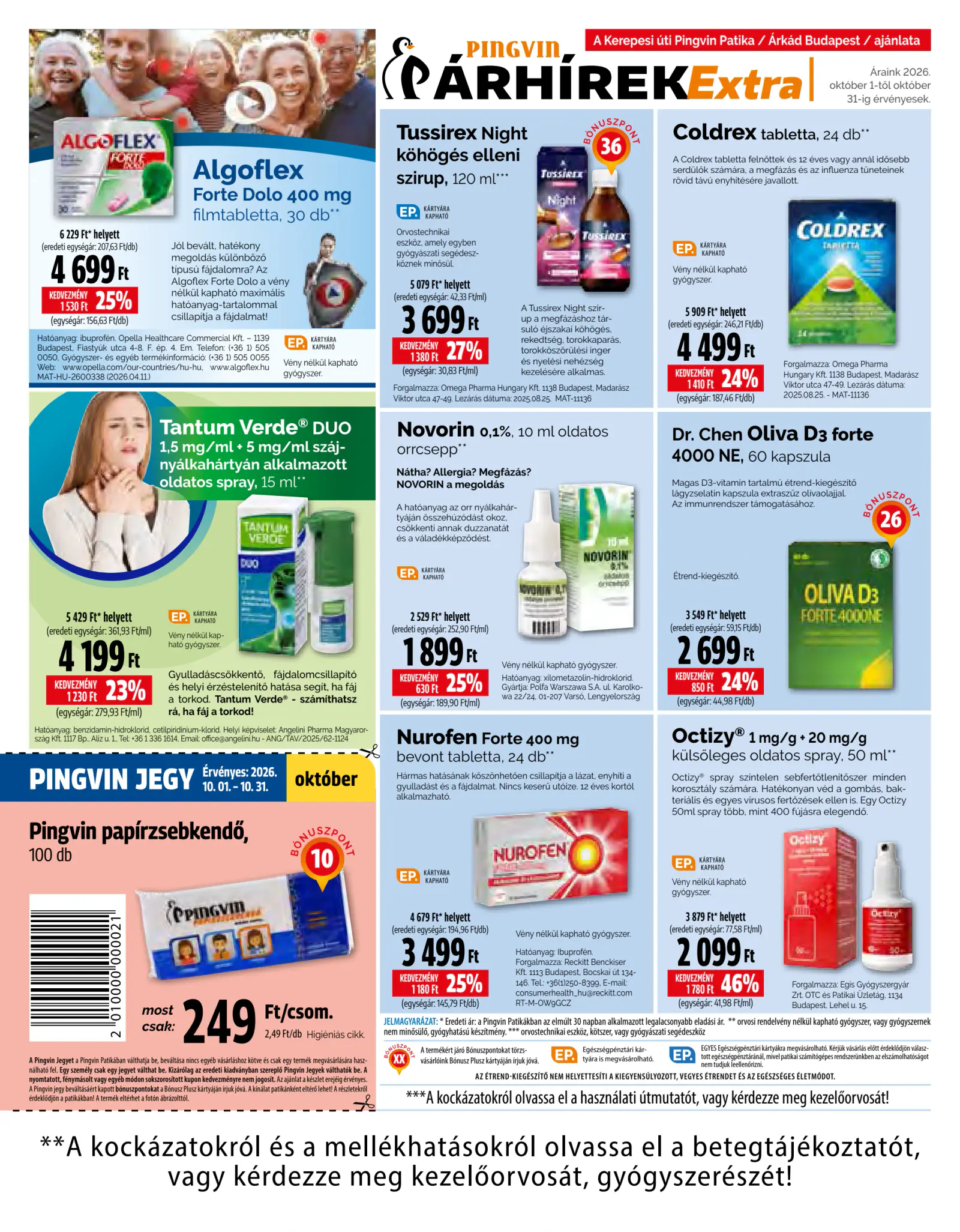 Pingvin Patika Árhírek Extra, 14. oldal (okt. 1–31.)