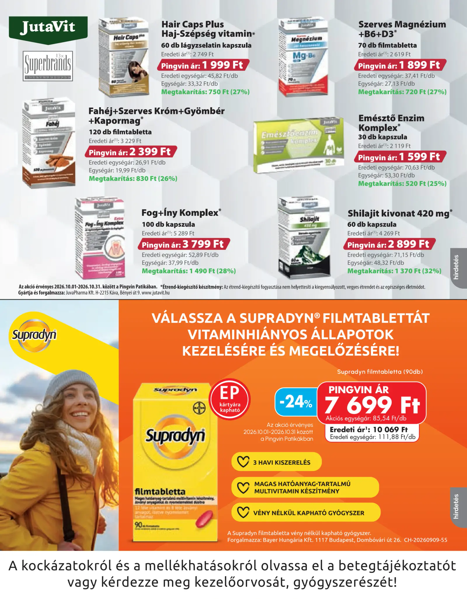 Pingvin Patika magazin, 5. oldal (okt. 1–31.)