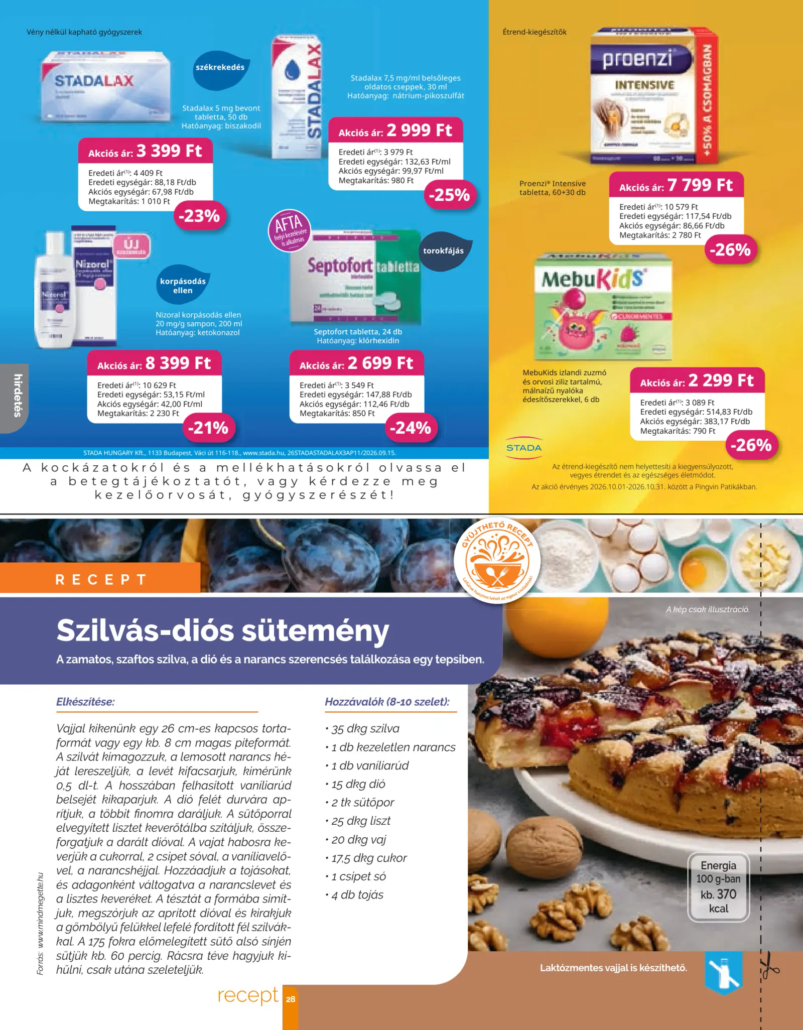 Pingvin Patika magazin, 28. oldal (okt. 1–31.)