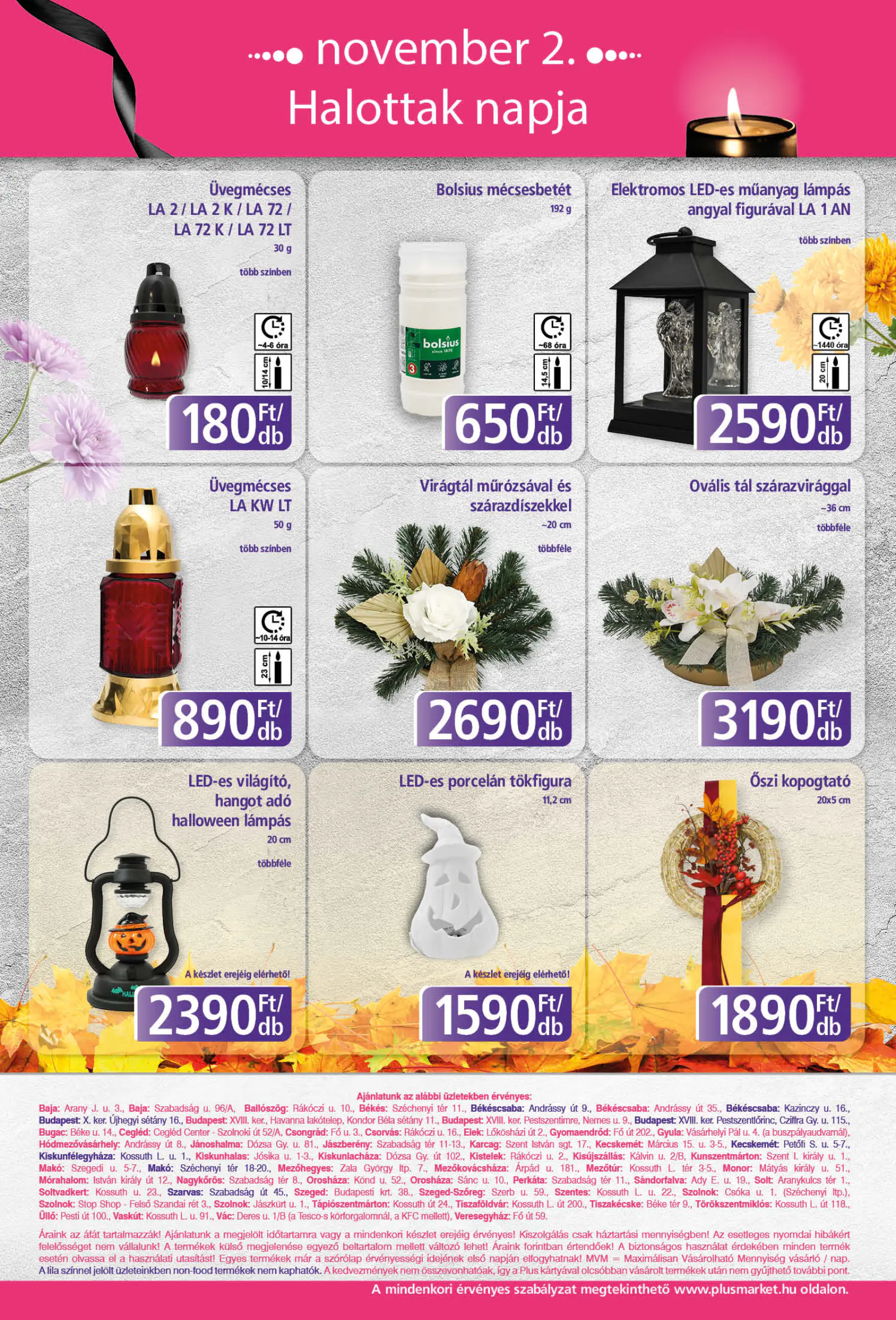 Plus Market akciós újság, 12. oldal (okt. 8–17.)