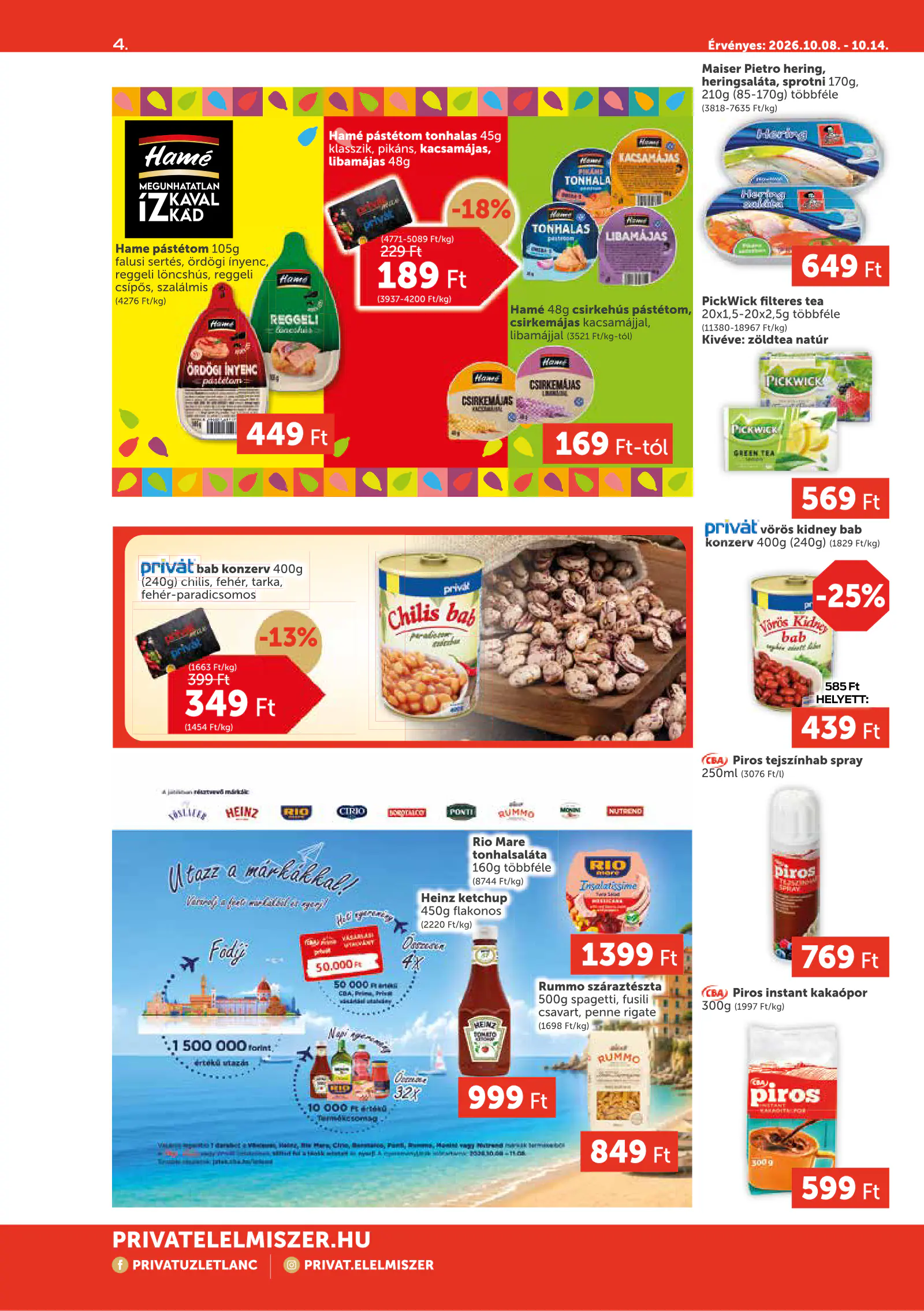 Privát Élelmiszer Privát Market, 4. oldal (okt. 8–14.)