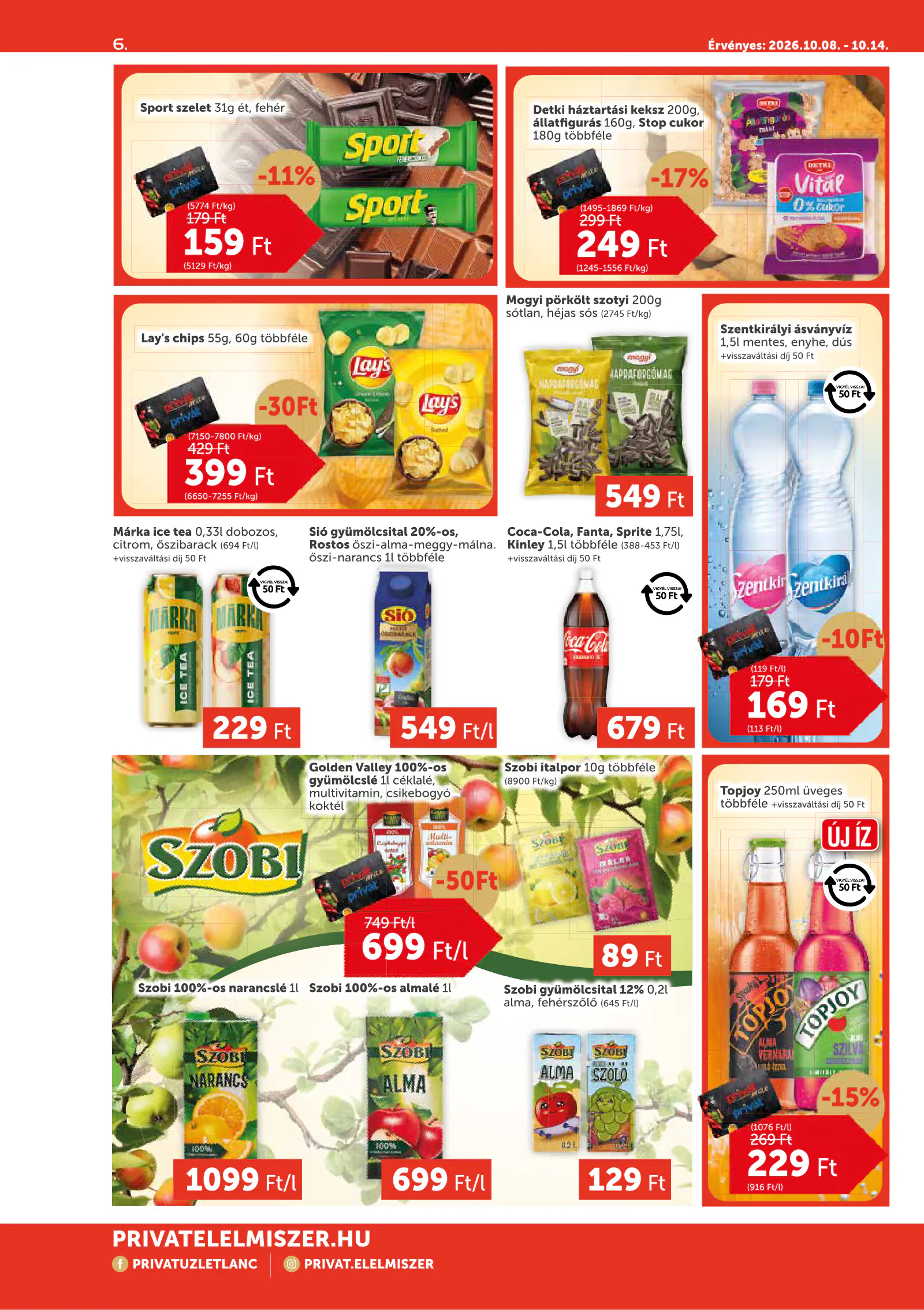 Privát Élelmiszer Privát Market, 6. oldal (okt. 8–14.)