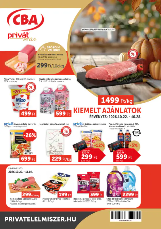 Privát Élelmiszer Privát Market – okt. 22–28.