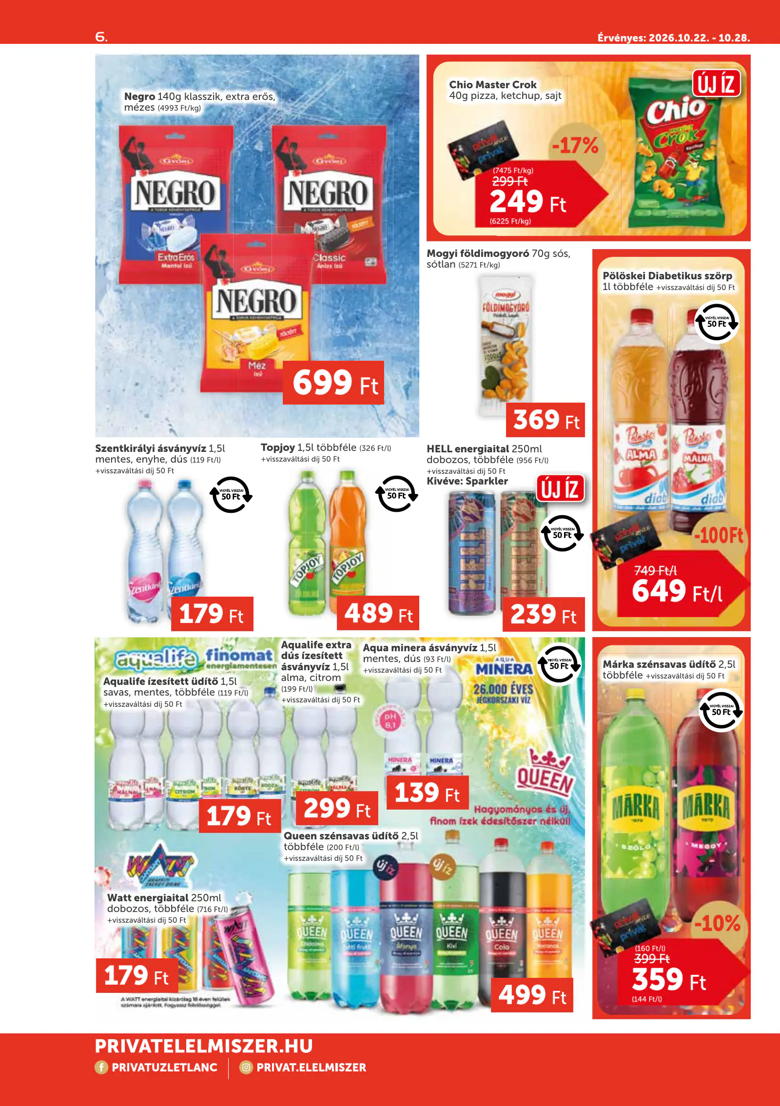 Privát Élelmiszer Privát Market, 6. oldal (okt. 22–28.)