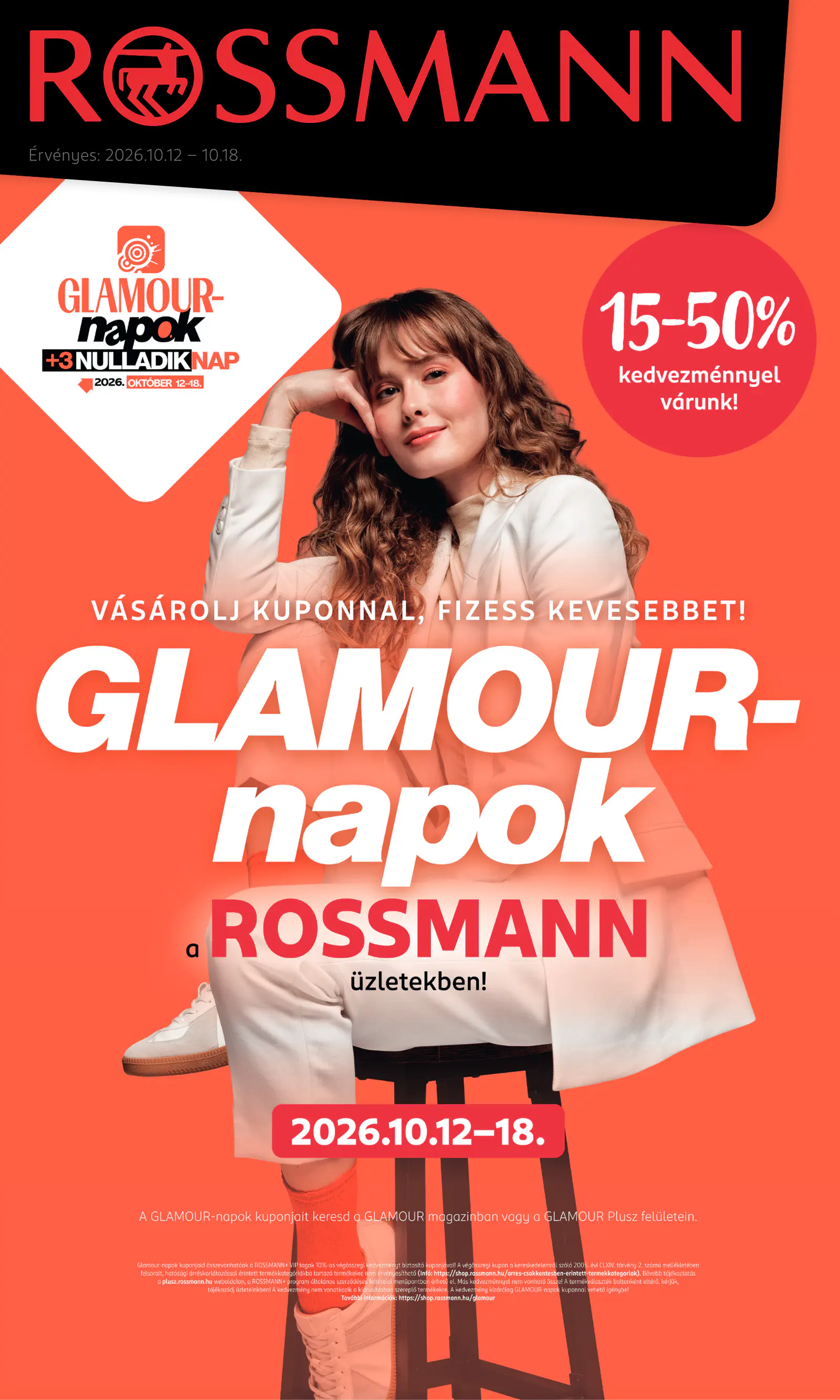 Rossmann GLAMOUR-napok, 1. oldal (okt. 12–18.)