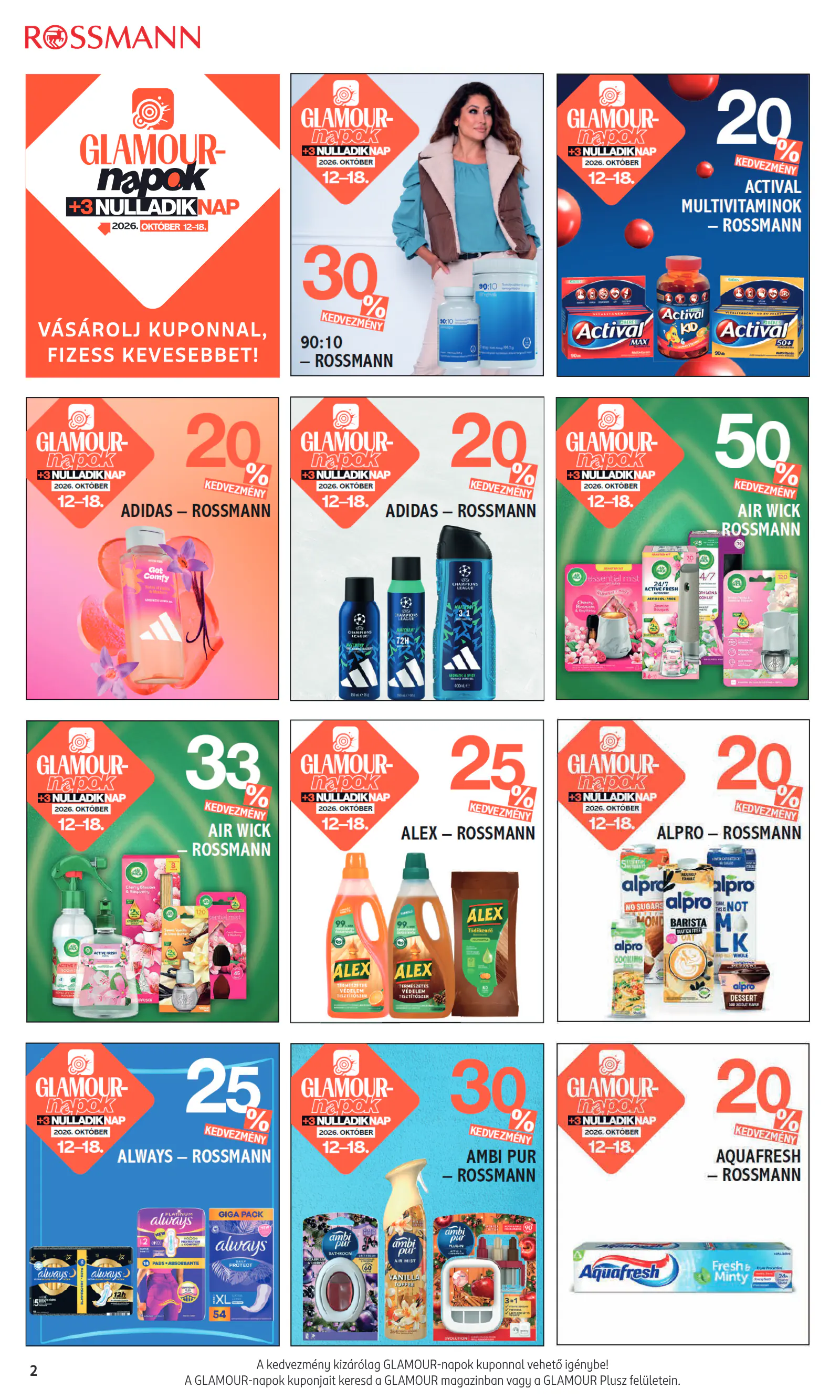 Rossmann GLAMOUR-napok, 2. oldal (okt. 12–18.)
