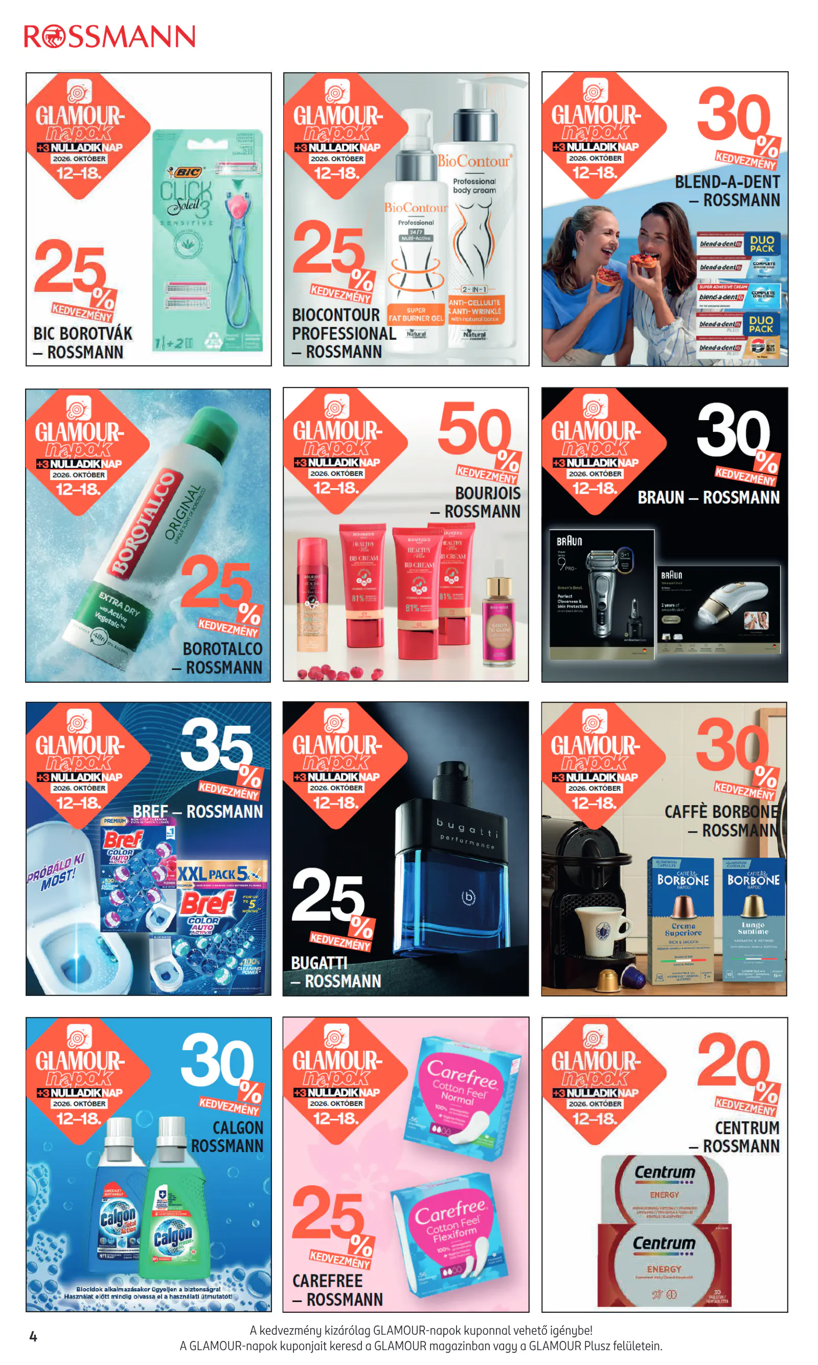 Rossmann GLAMOUR-napok, 4. oldal (okt. 12–18.)