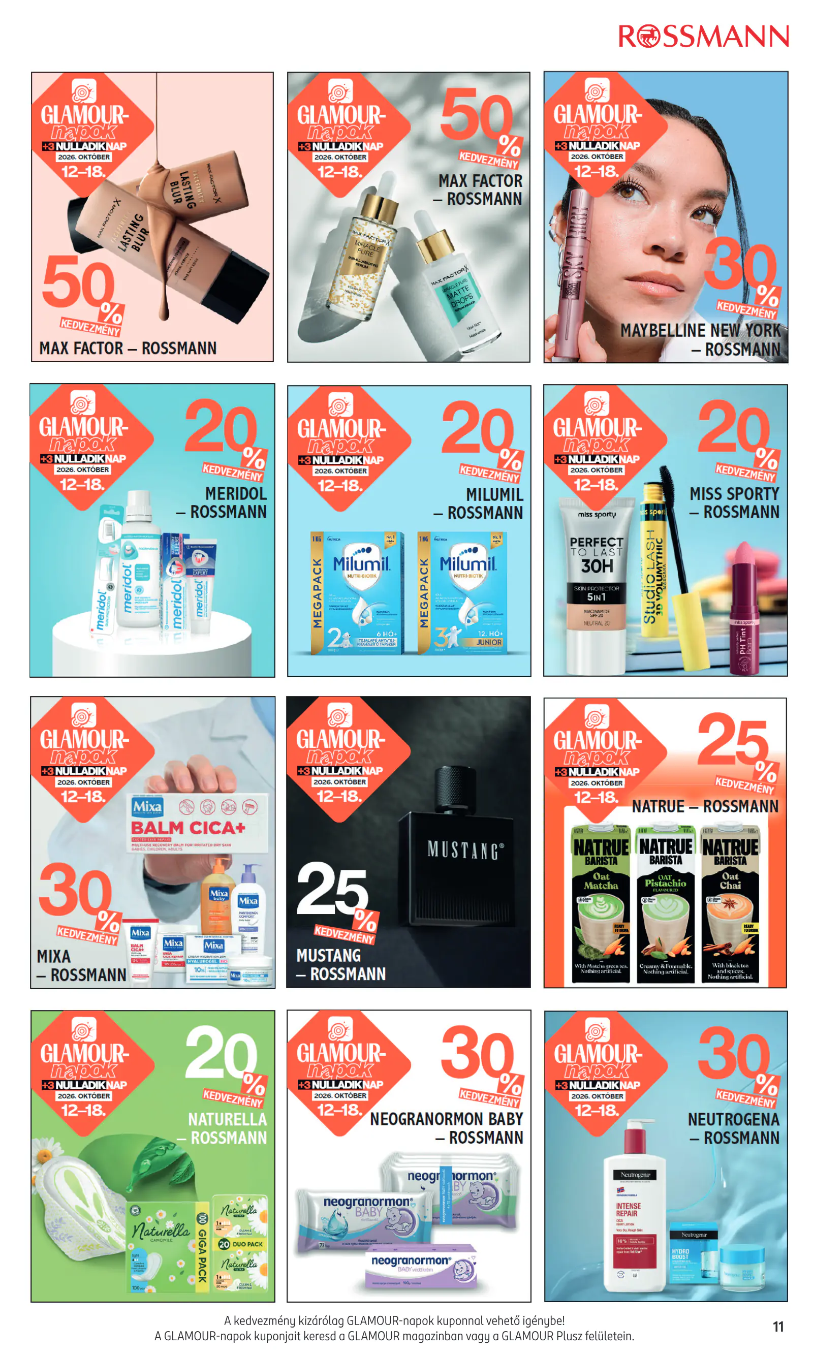 Rossmann GLAMOUR-napok, 11. oldal (okt. 12–18.)