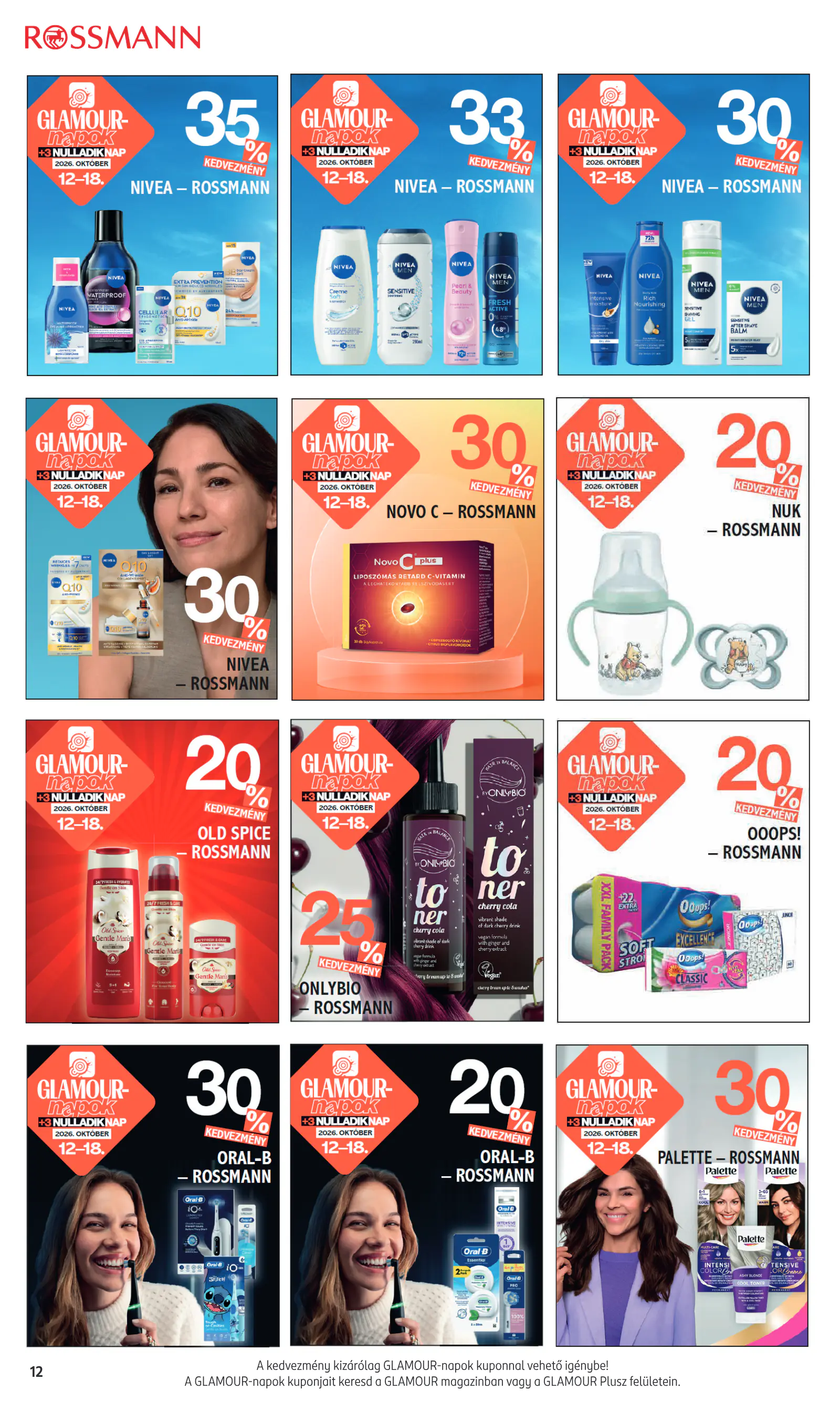 Rossmann GLAMOUR-napok, 12. oldal (okt. 12–18.)