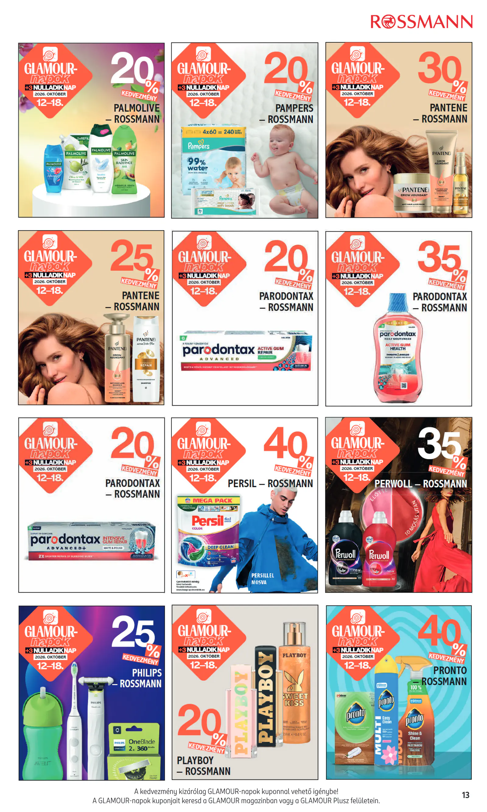Rossmann GLAMOUR-napok, 13. oldal (okt. 12–18.)