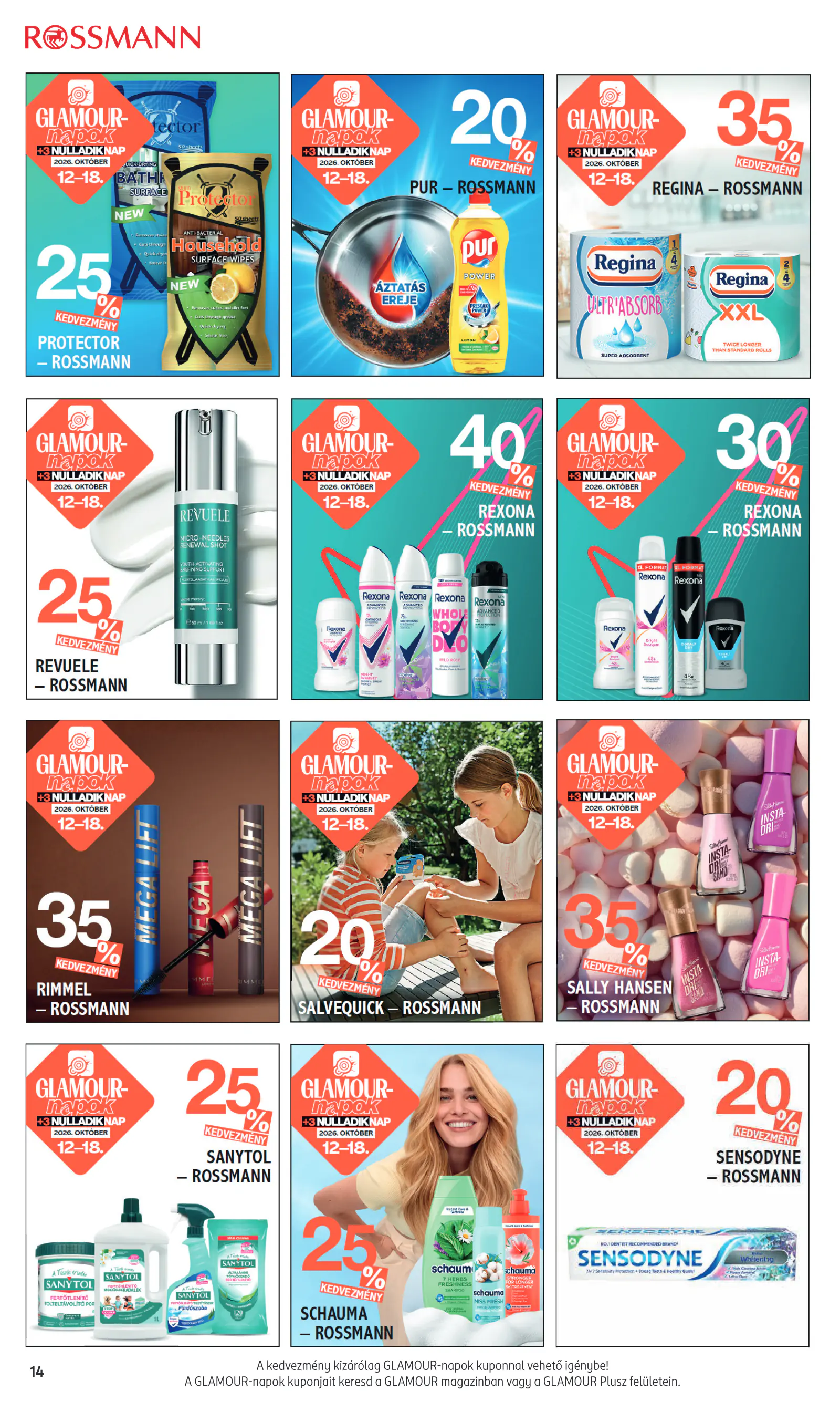 Rossmann GLAMOUR-napok, 14. oldal (okt. 12–18.)