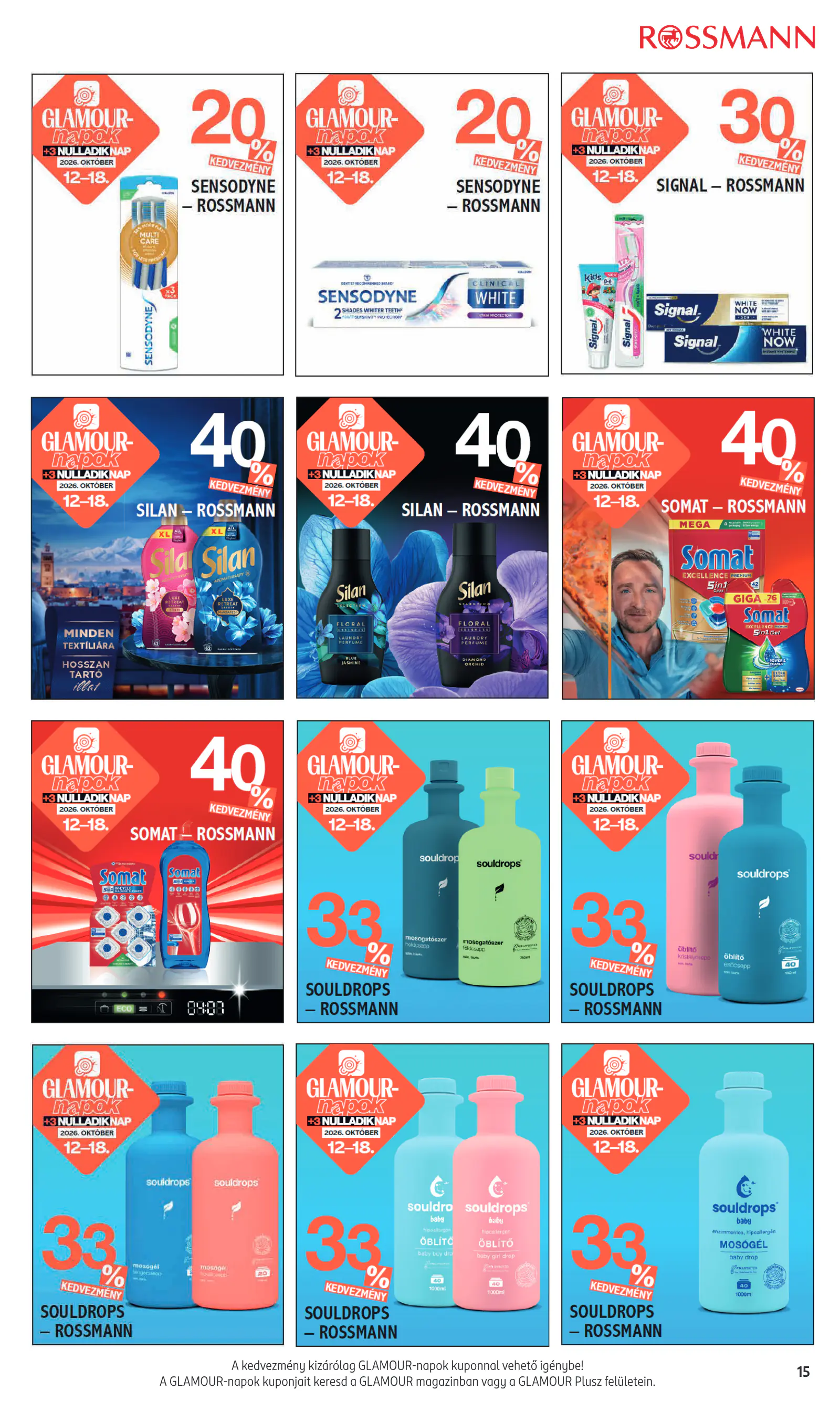 Rossmann GLAMOUR-napok, 15. oldal (okt. 12–18.)