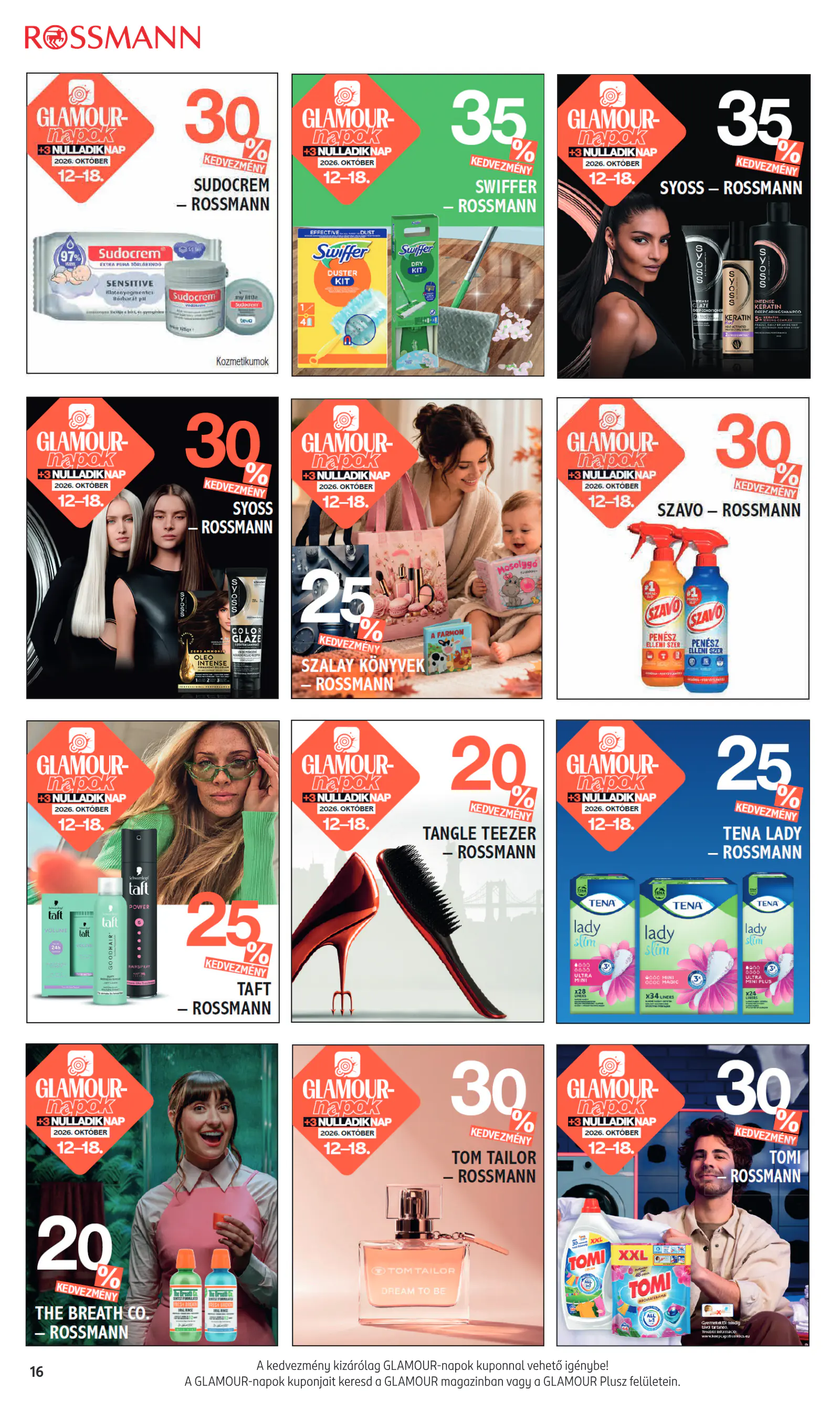 Rossmann GLAMOUR-napok, 16. oldal (okt. 12–18.)