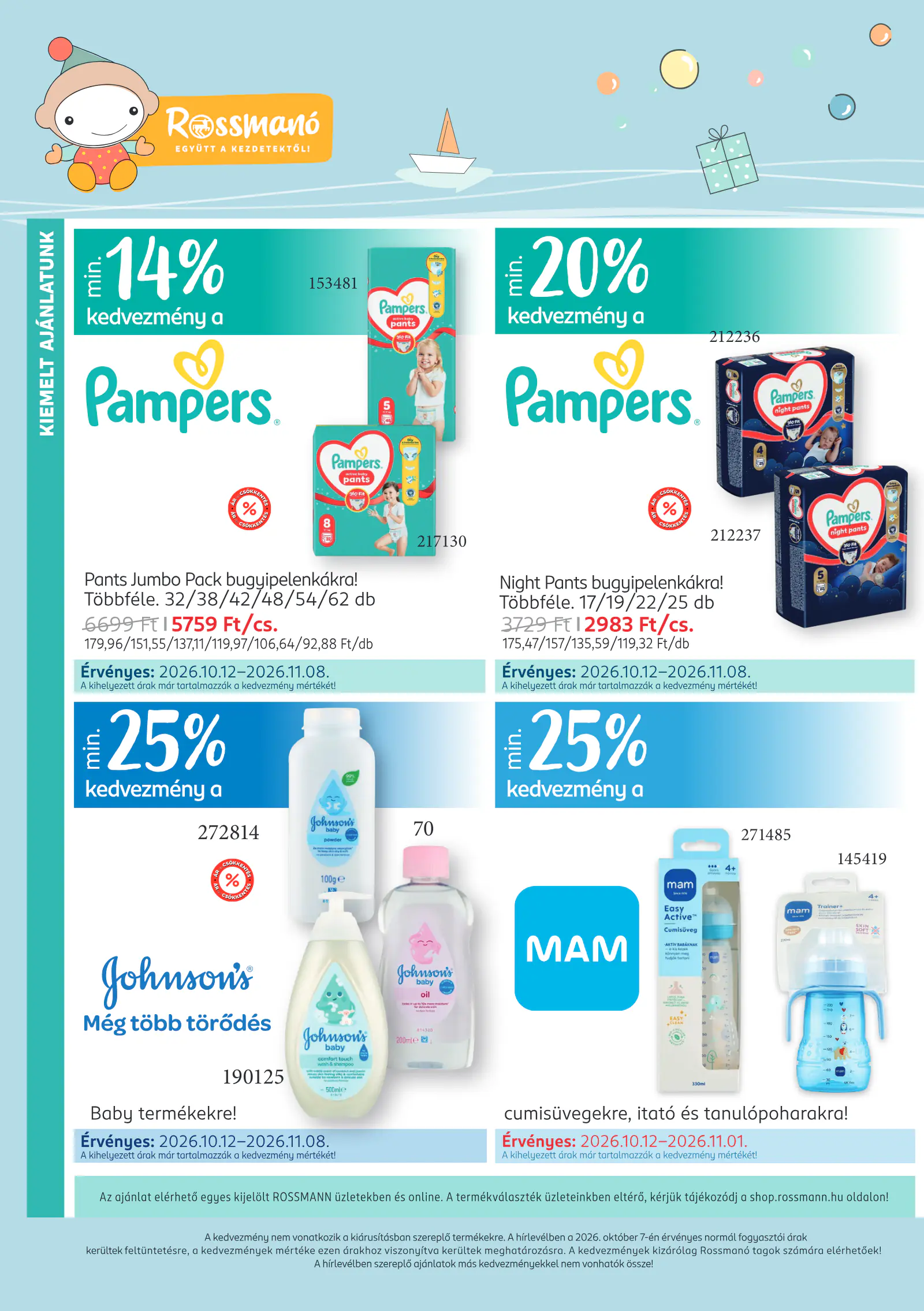 Rossmann Rossmanó magazin, 4. oldal (okt. 12. – nov. 8.)