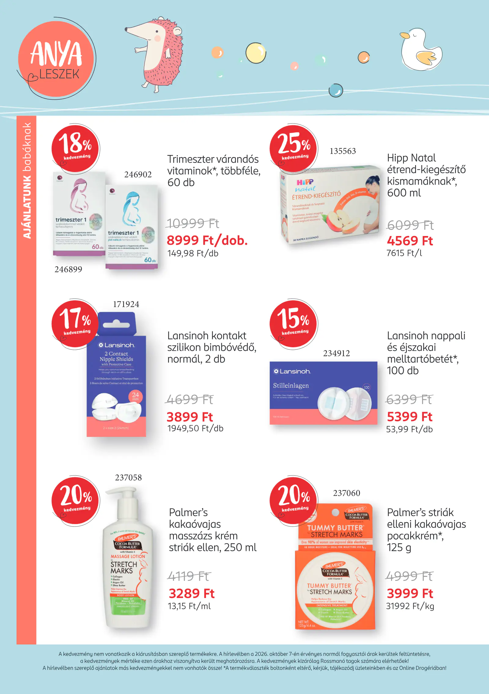 Rossmann Rossmanó magazin, 8. oldal (okt. 12. – nov. 8.)
