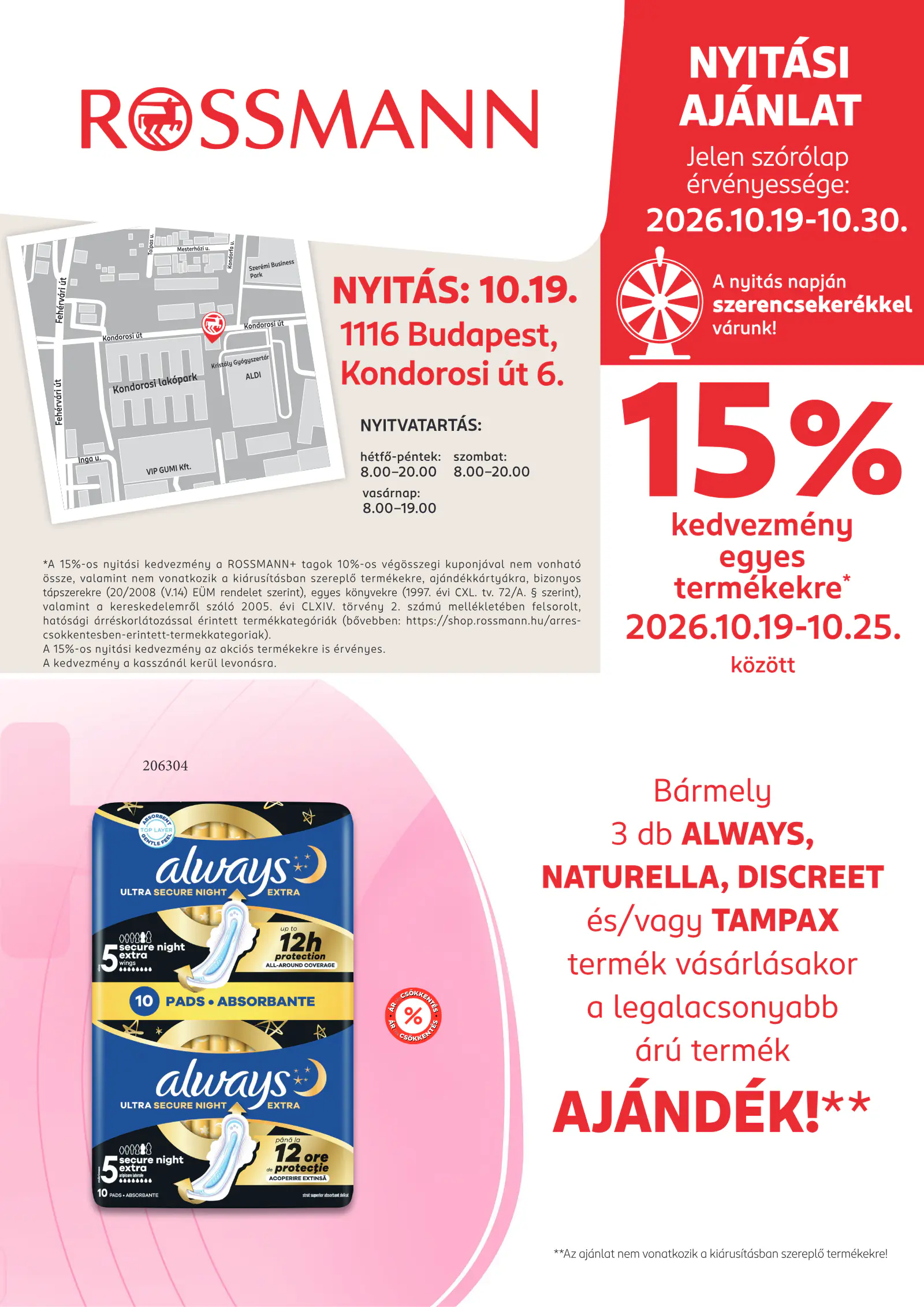 Új Rossmann üzlet, Nyitási ajánlat, 1. oldal (okt. 12–25.)