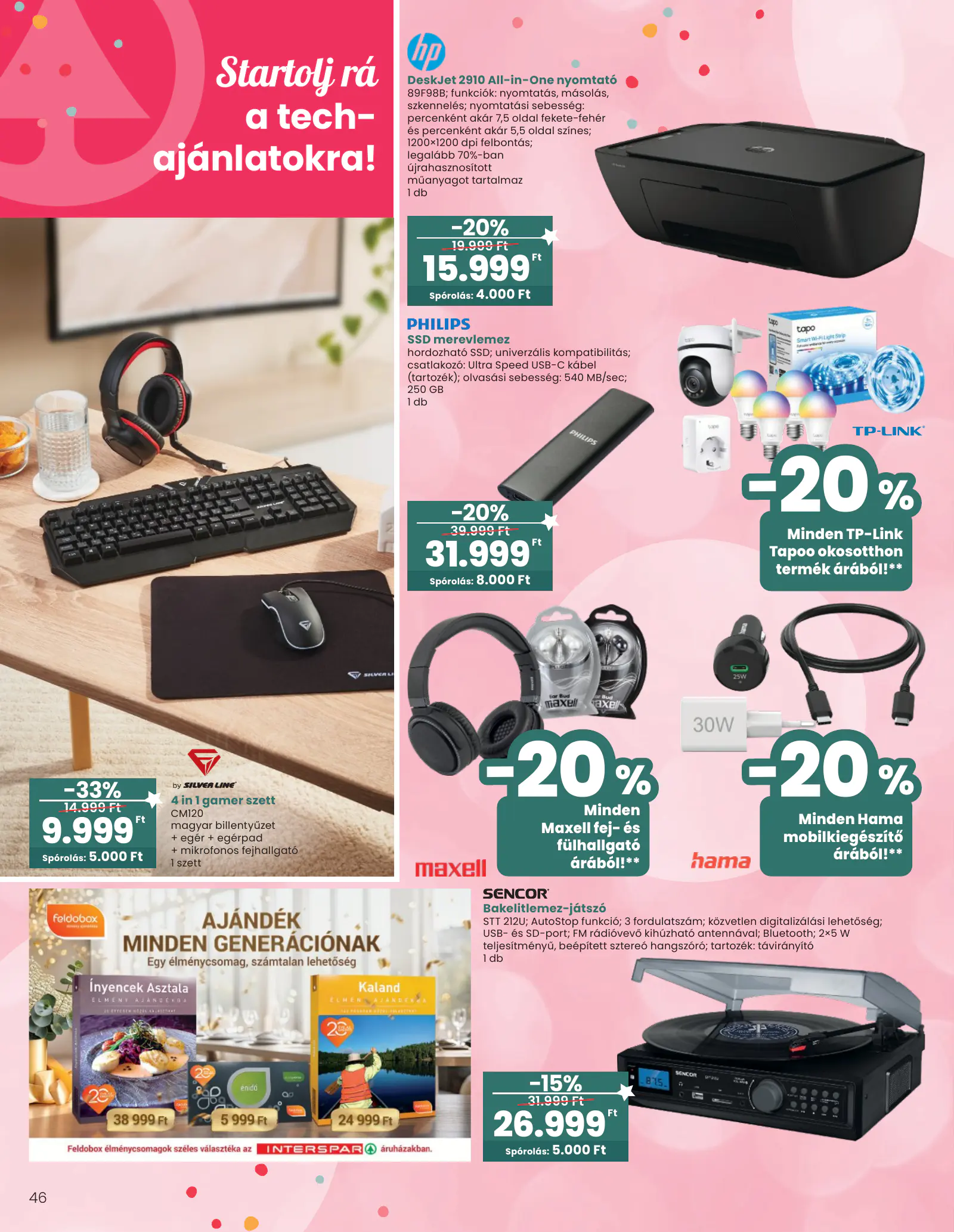 Spar Ajándék katalógus 1., 46. oldal (okt. 14. – nov. 11.)