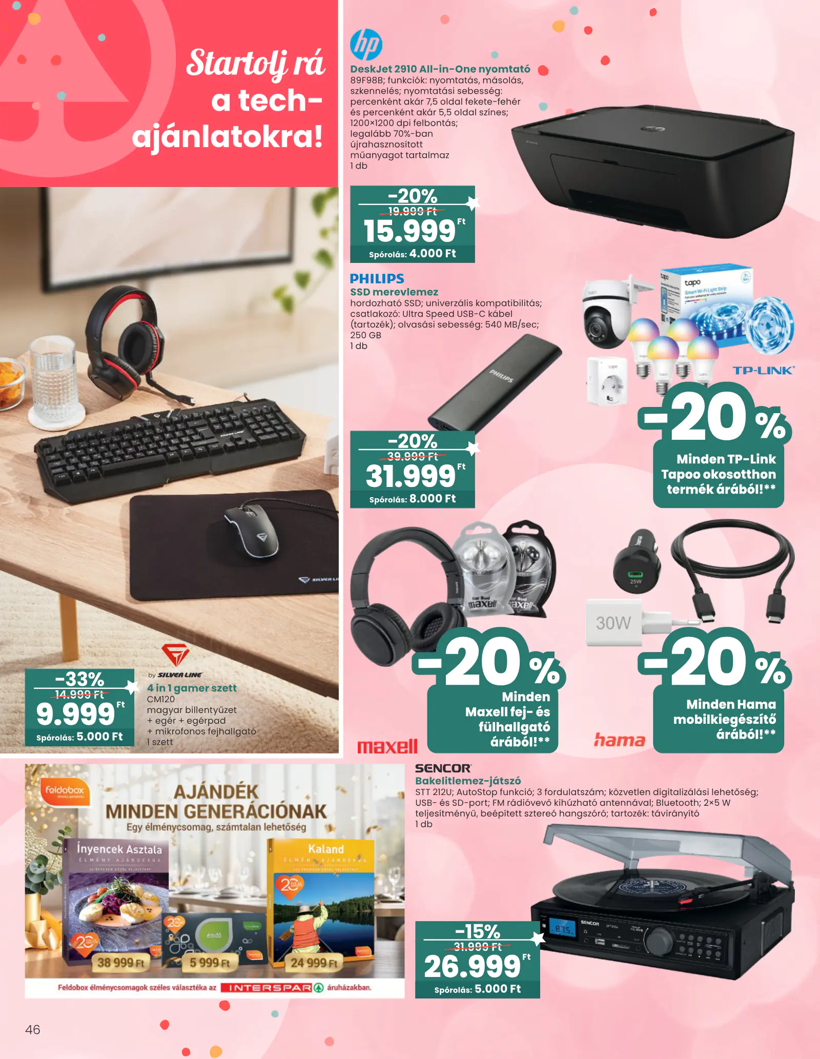 Spar Ajándék katalógus 1., 46. oldal (okt. 15. – nov. 11.)