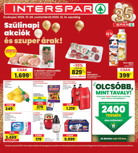 INTERSPAR szórólap – okt. 8–14.