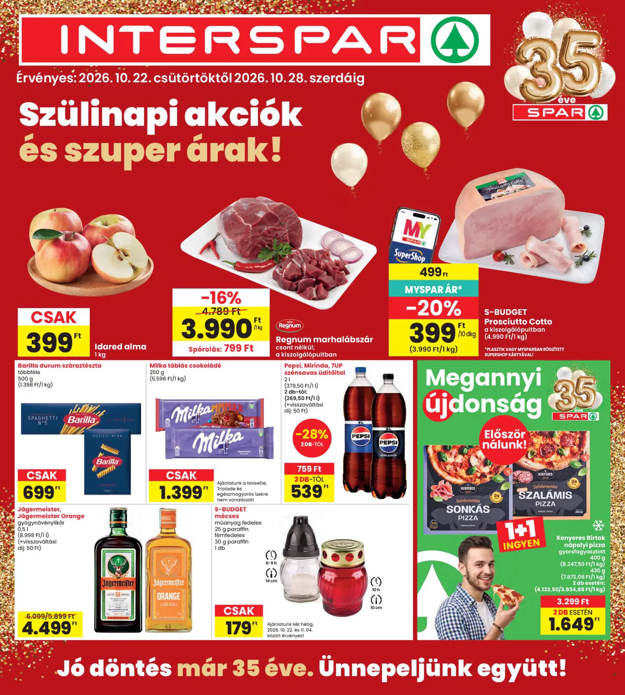 INTERSPAR szórólap, 1. oldal (okt. 22–28.)