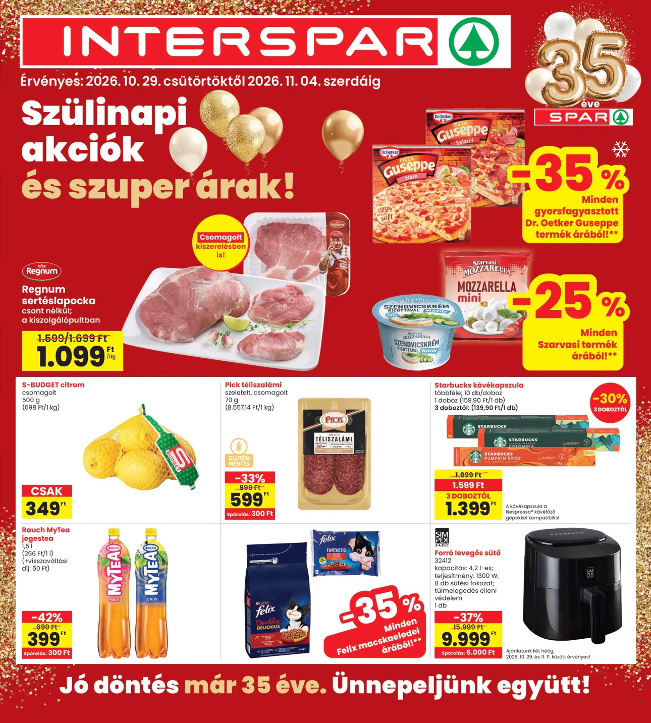INTERSPAR szórólap, 1. oldal (okt. 29. – nov. 4.)