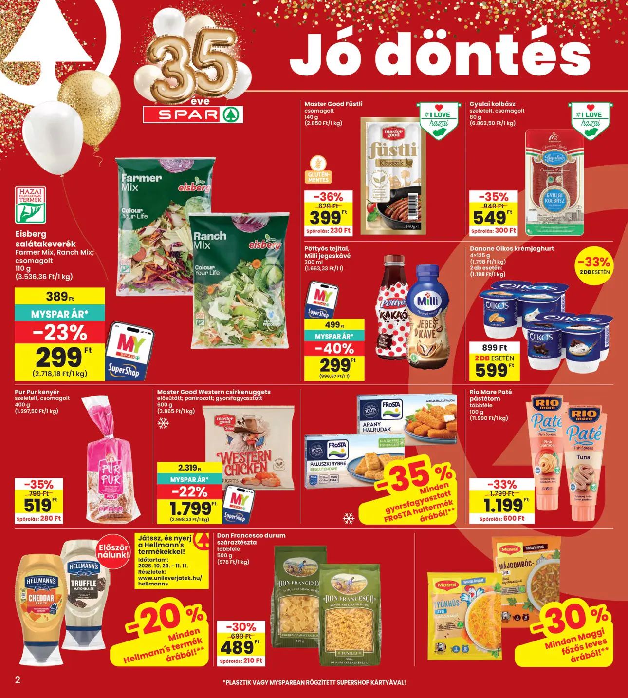 INTERSPAR szórólap, 2. oldal (okt. 29. – nov. 4.)
