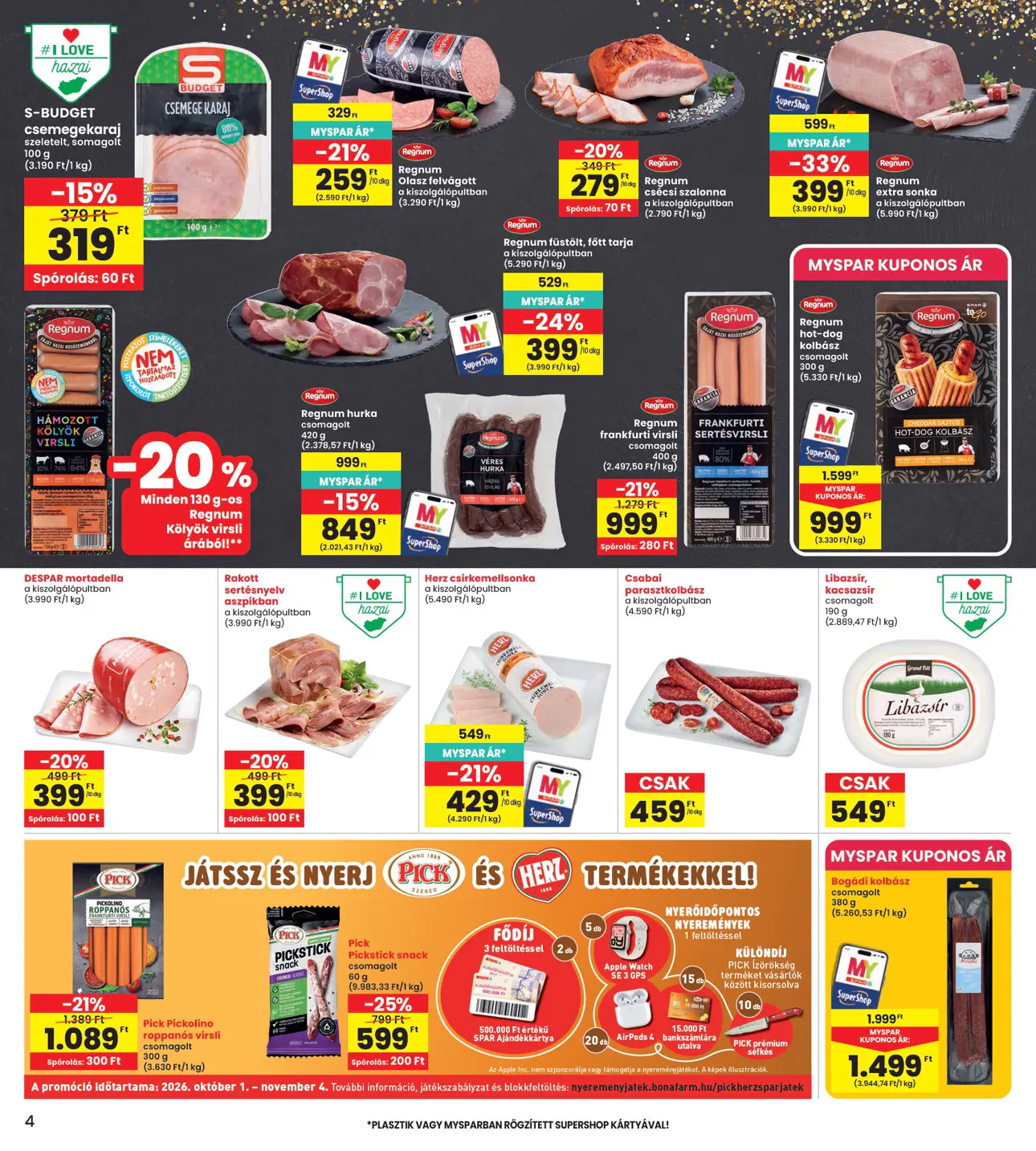 INTERSPAR szórólap, 4. oldal (okt. 29. – nov. 4.)