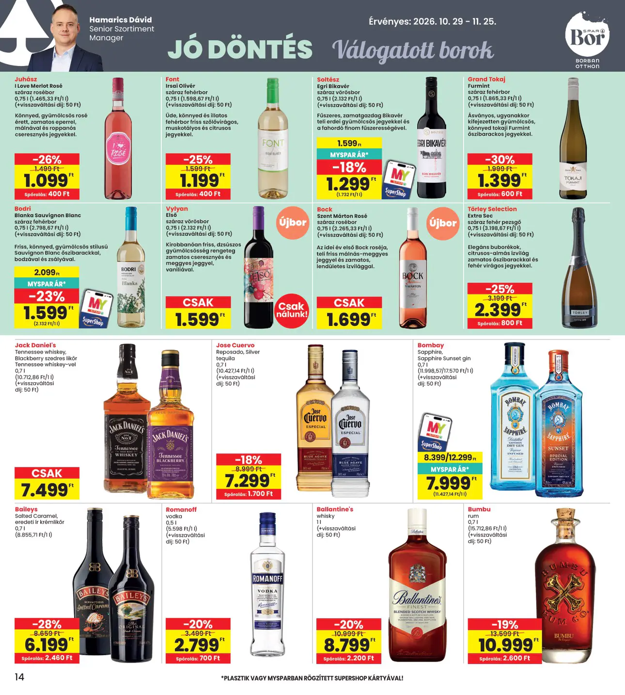 INTERSPAR szórólap, 14. oldal (okt. 29. – nov. 4.)