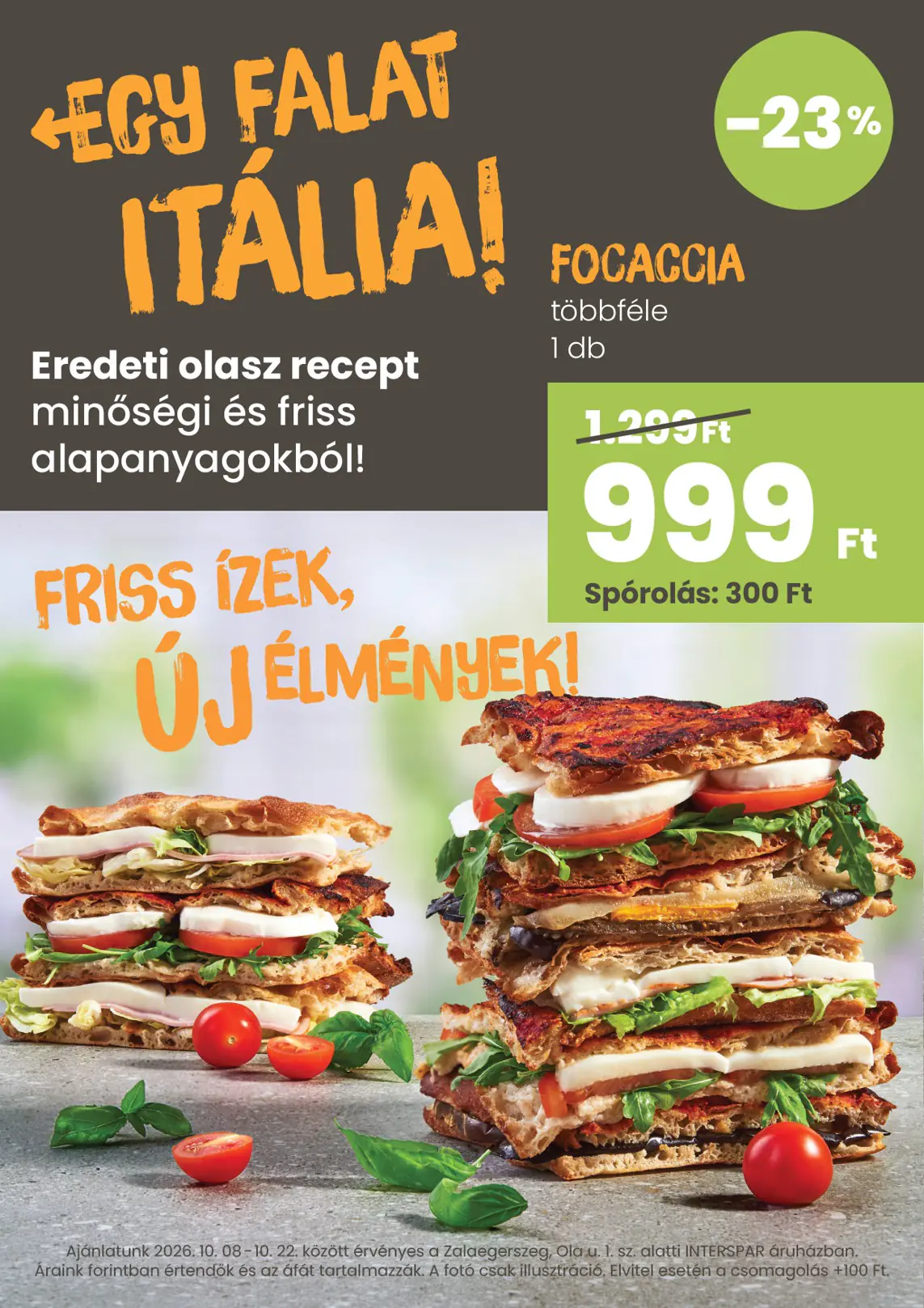 INTERSPAR toGo Zalaegerszeg, 2. oldal (okt. 8–22.)