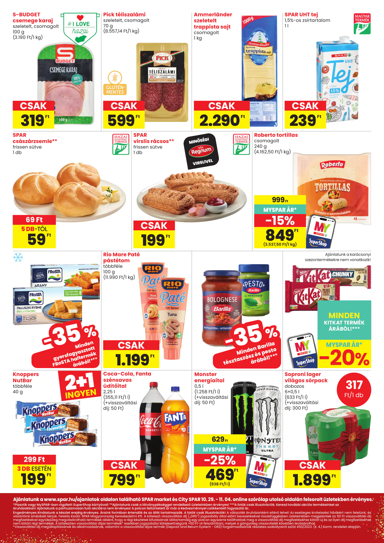 Spar market és City SPAR, 2. oldal (okt. 29. – nov. 4.)