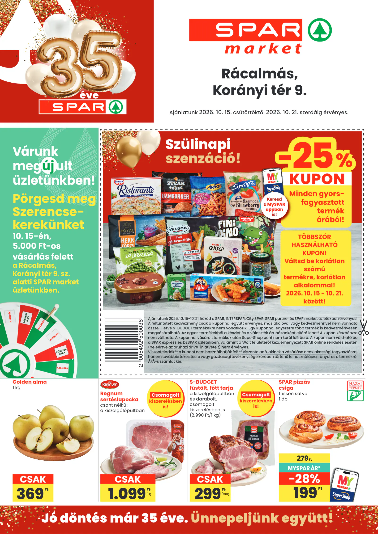 Spar market Rácalmás, 2. oldal (okt. 15–21.)