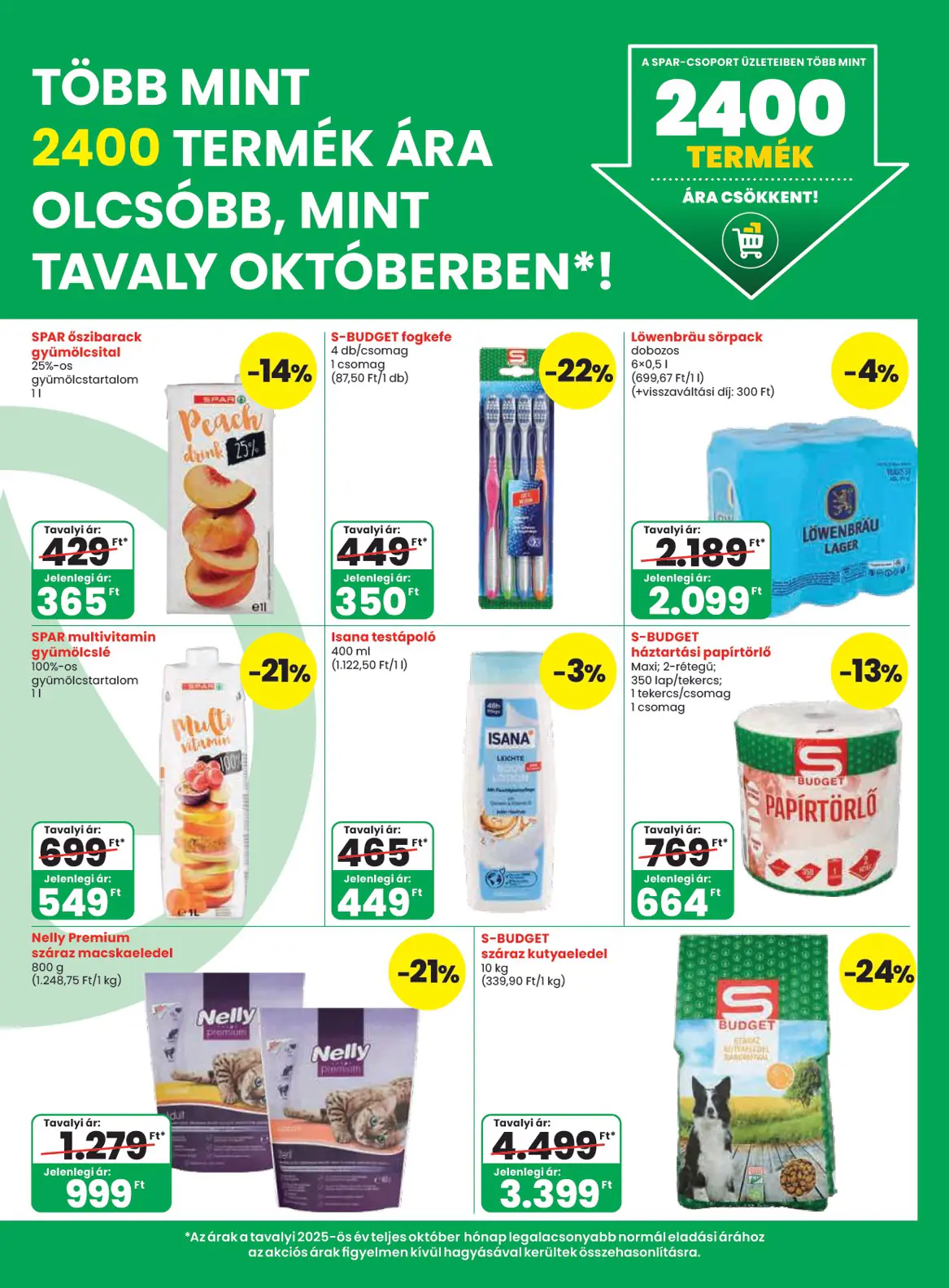 Spar szórólap, 7. oldal (okt. 8–14.)