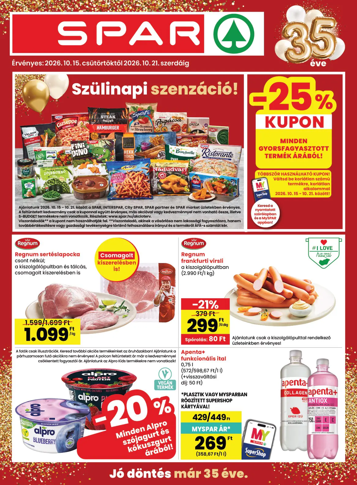 Spar szórólap, 1. oldal (okt. 15–21.)