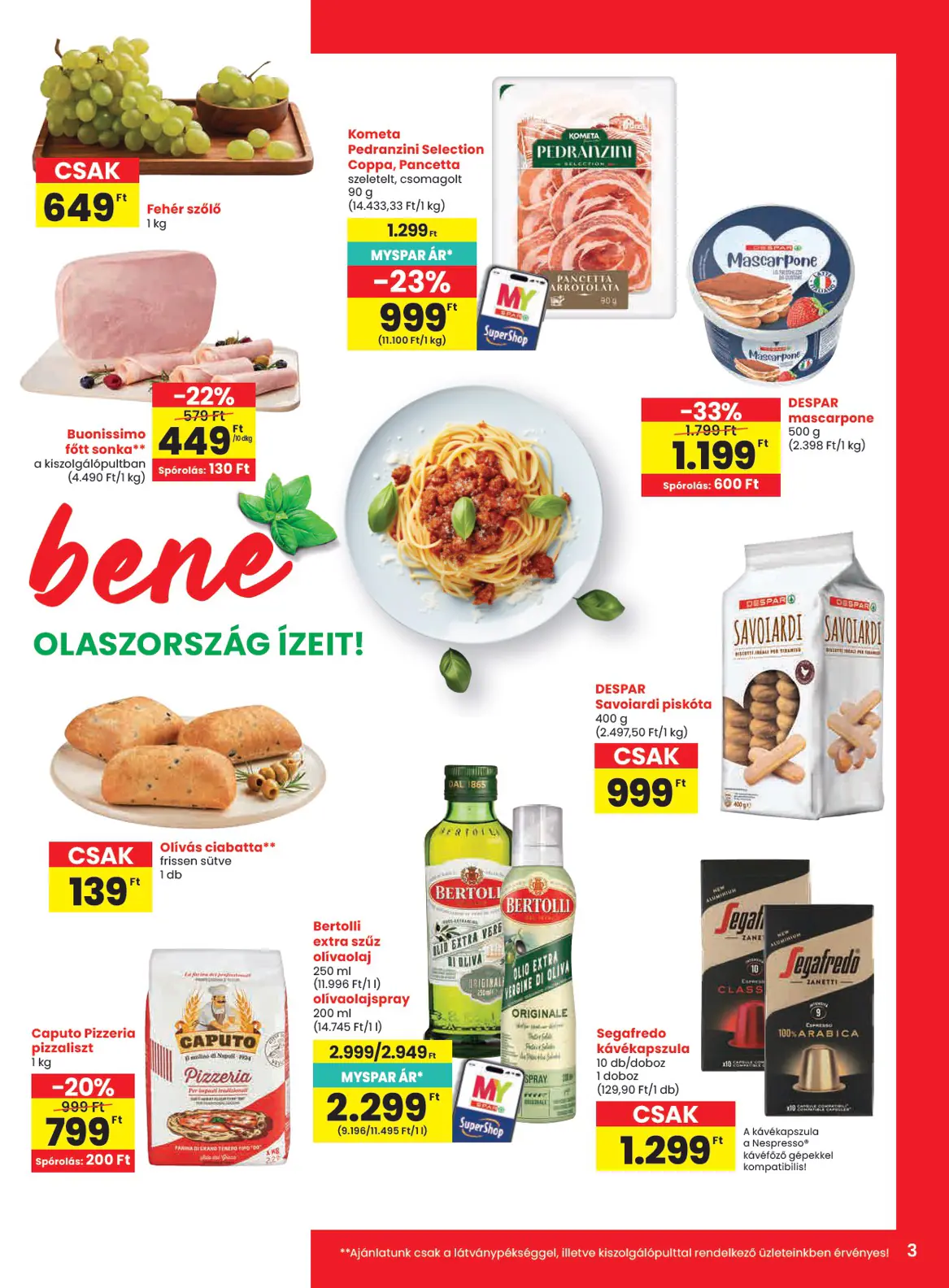 Spar szórólap, 3. oldal (okt. 15–21.)