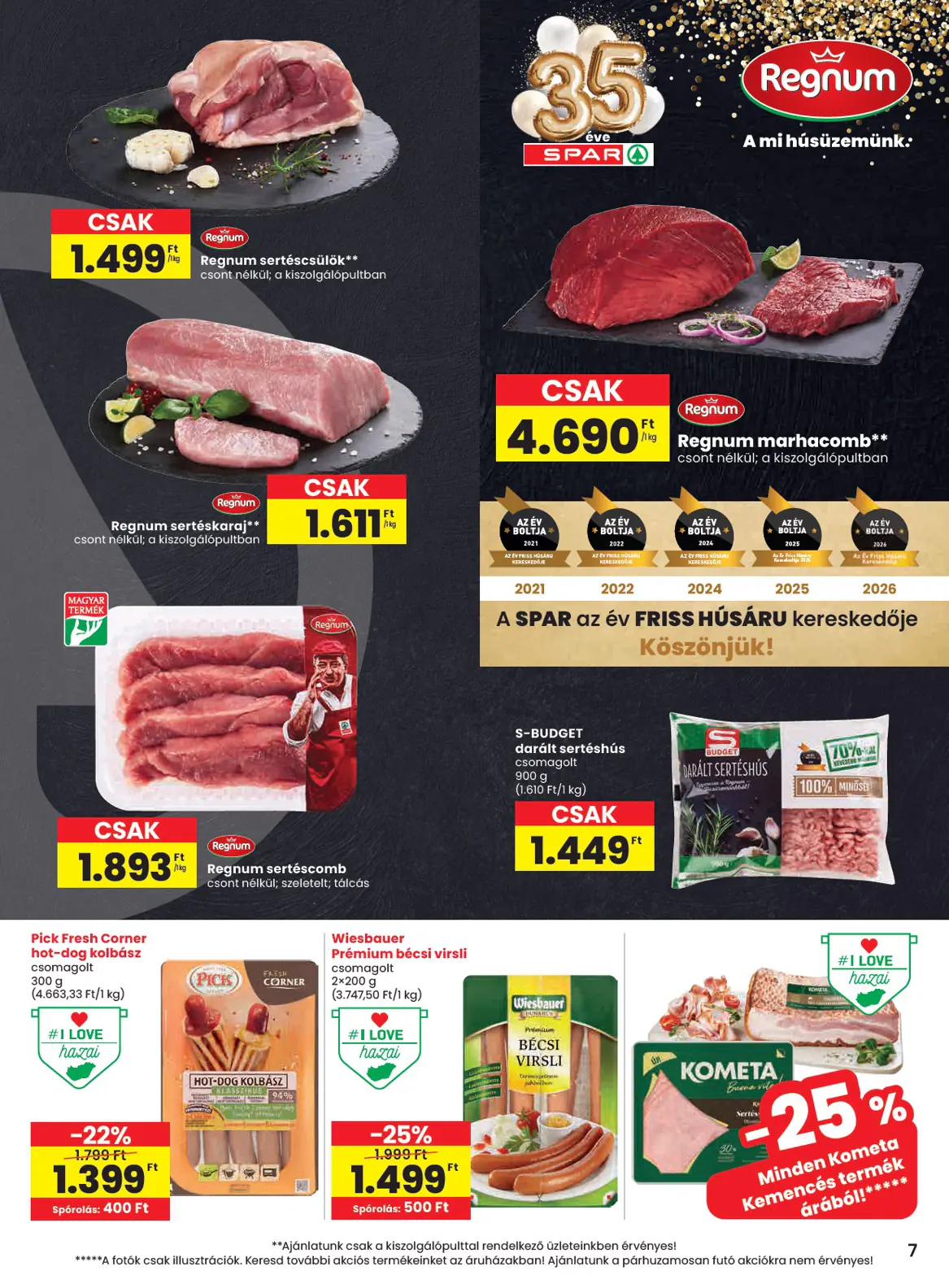 Spar szórólap, 7. oldal (okt. 15–21.)