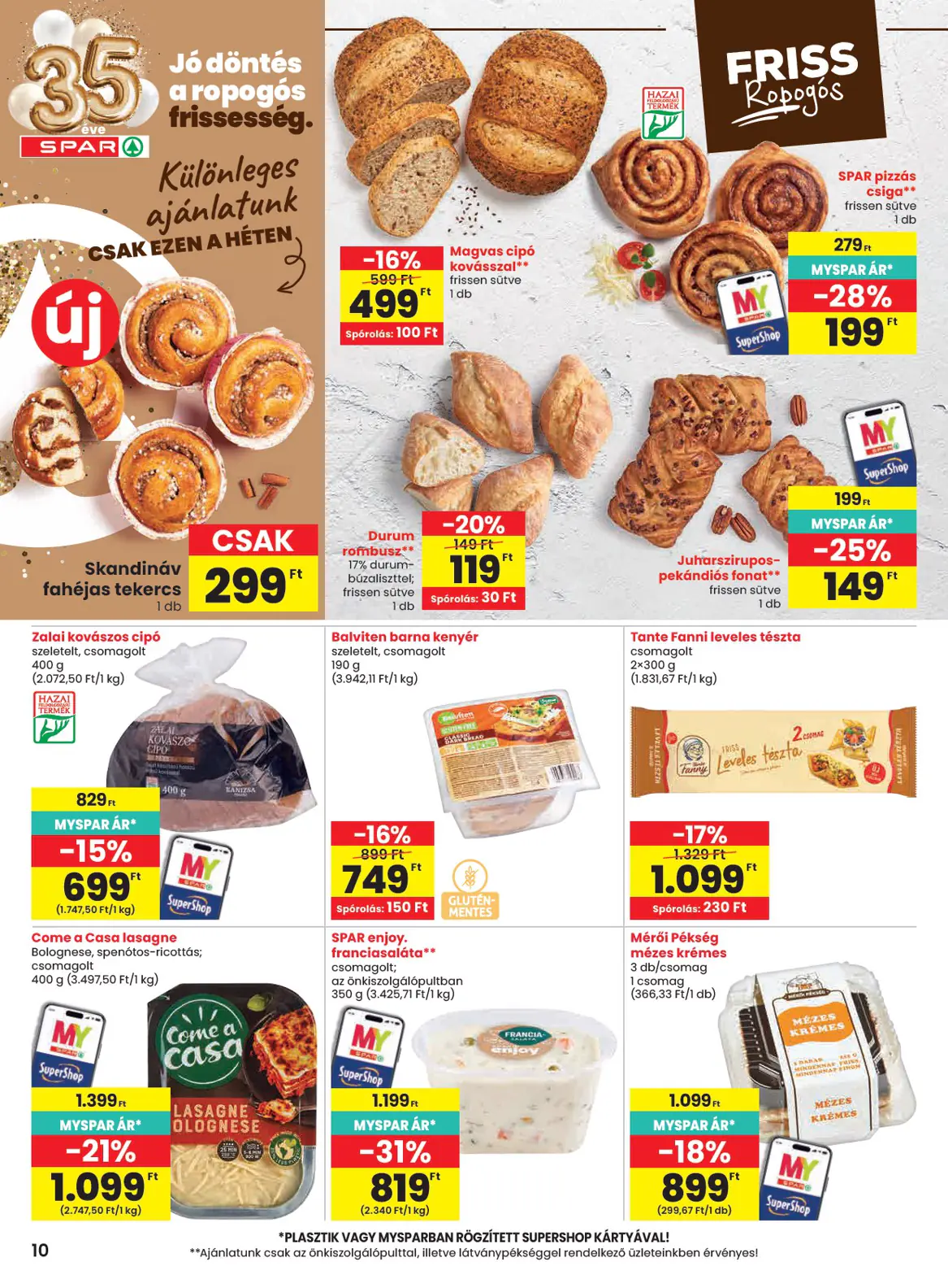 Spar szórólap, 10. oldal (okt. 15–21.)