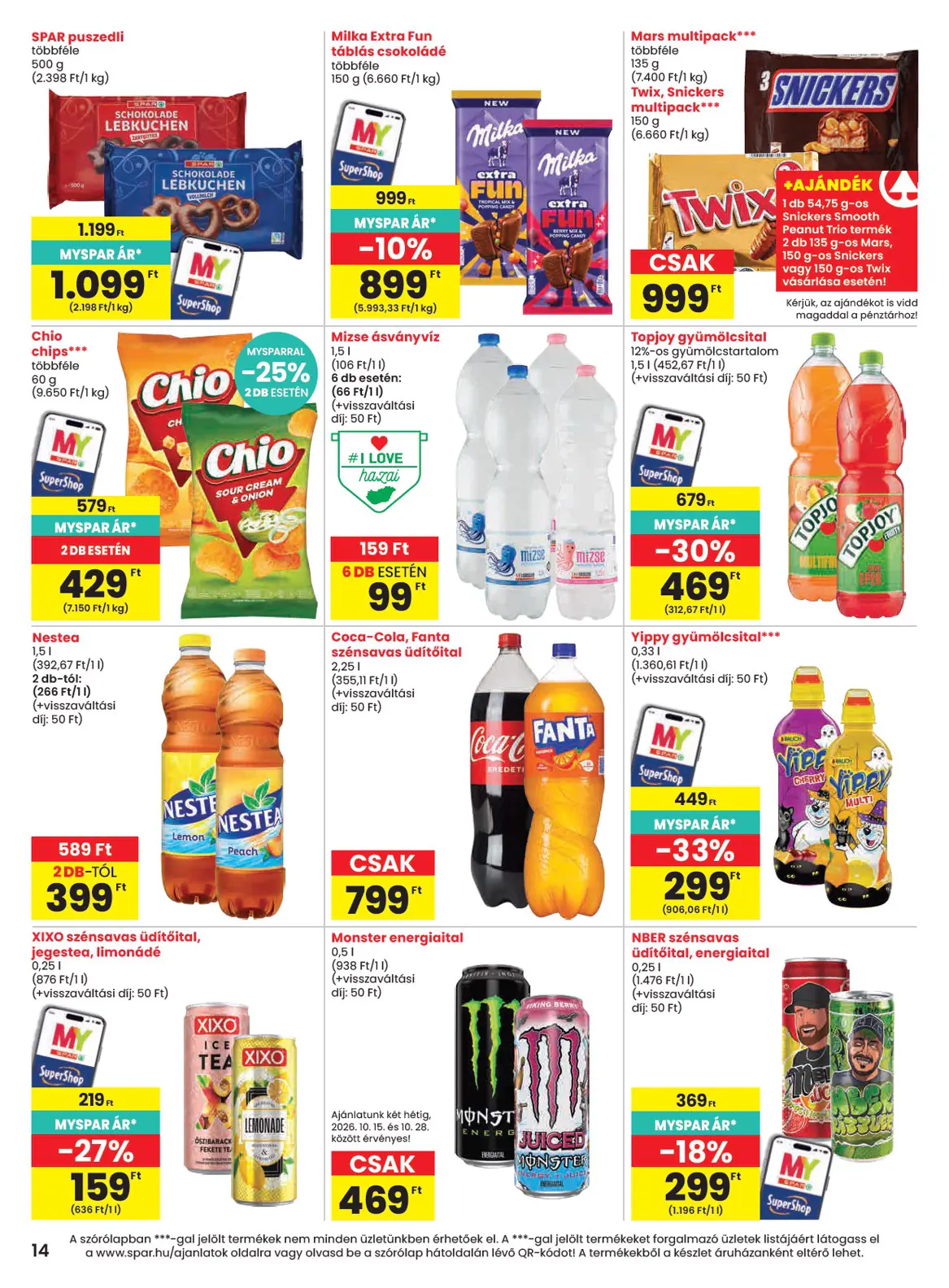 Spar szórólap, 14. oldal (okt. 15–21.)